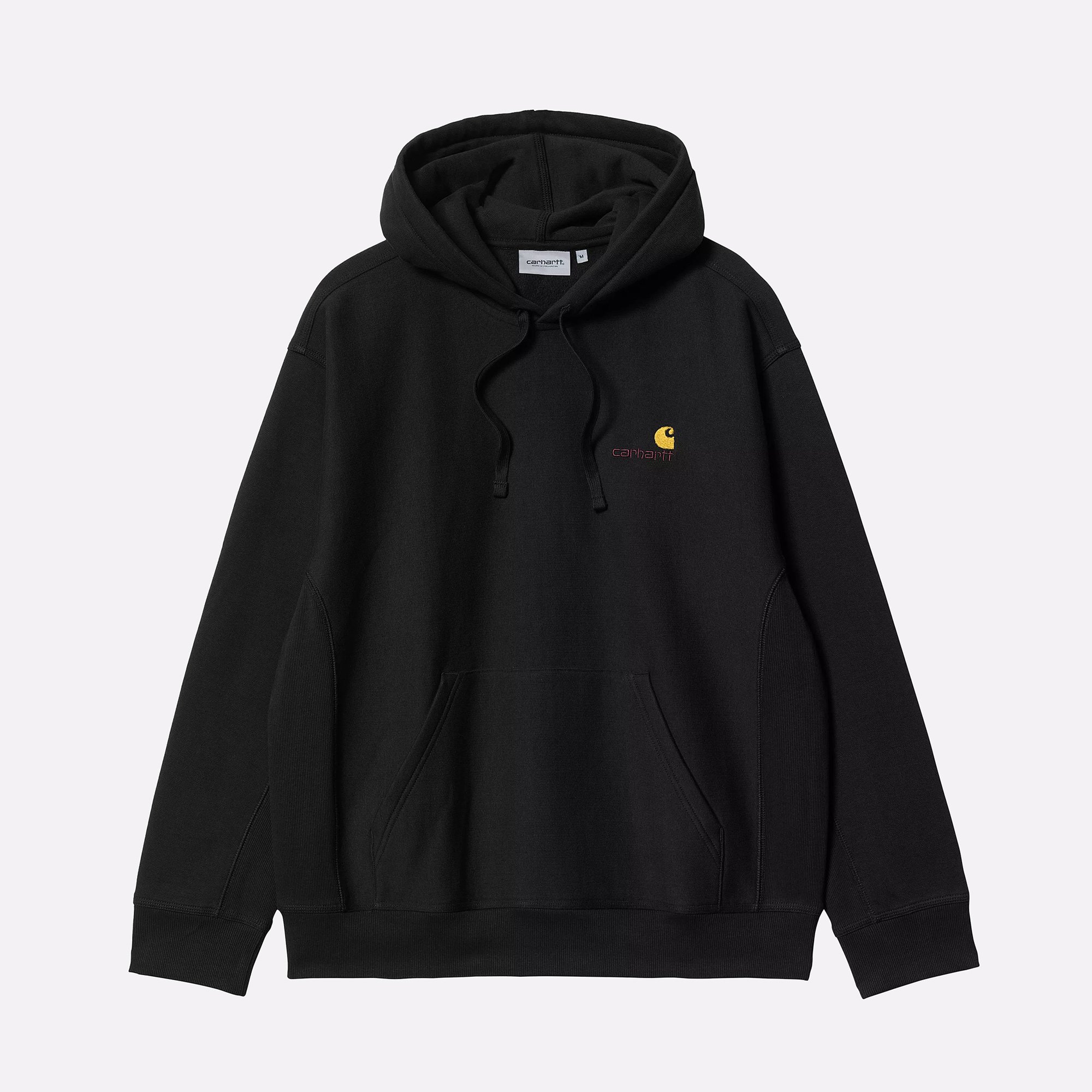 Мужская толстовка Carhartt WIP Hooded American Script Sweat (I028279-black)  - цена, описание, фото 1