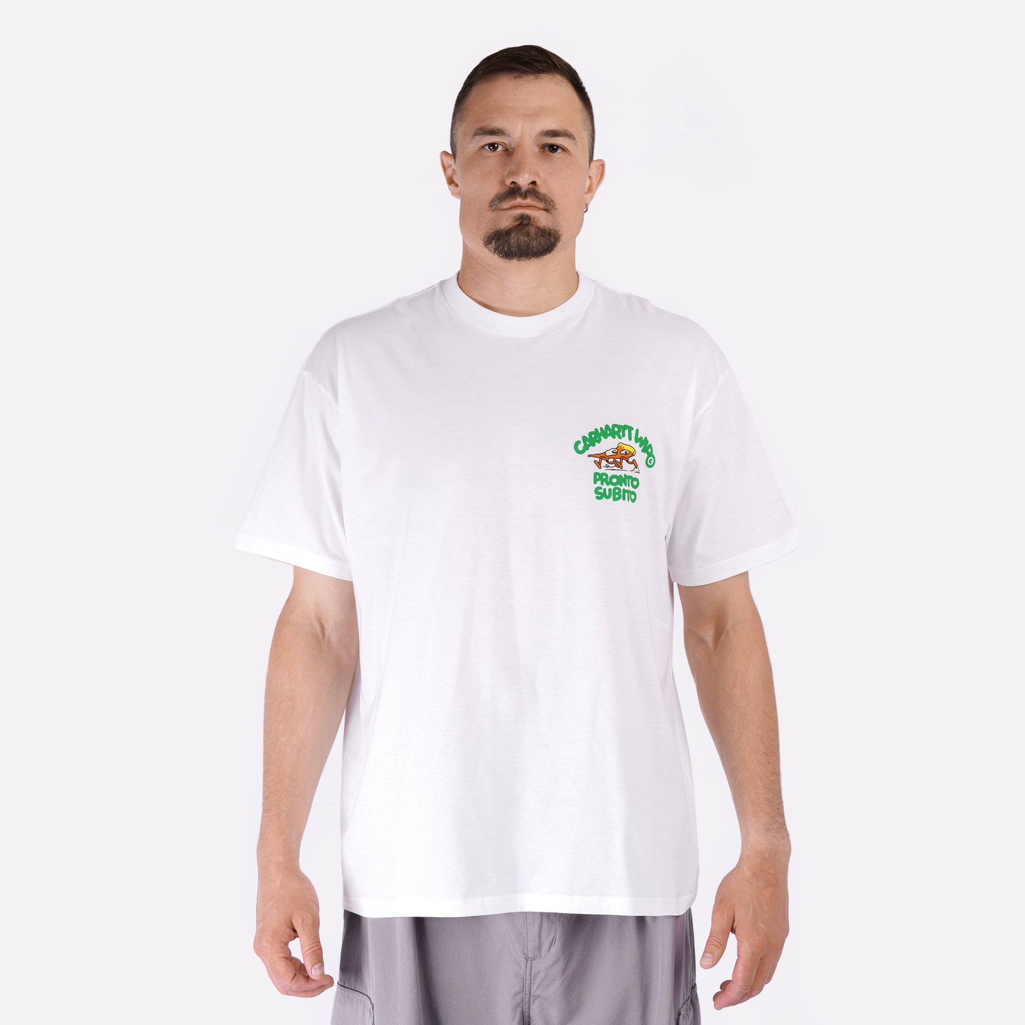 Мужская футболка Carhartt WIP S/S Pronto T-Shirt (I035195-white)  - цена, описание, фото 3