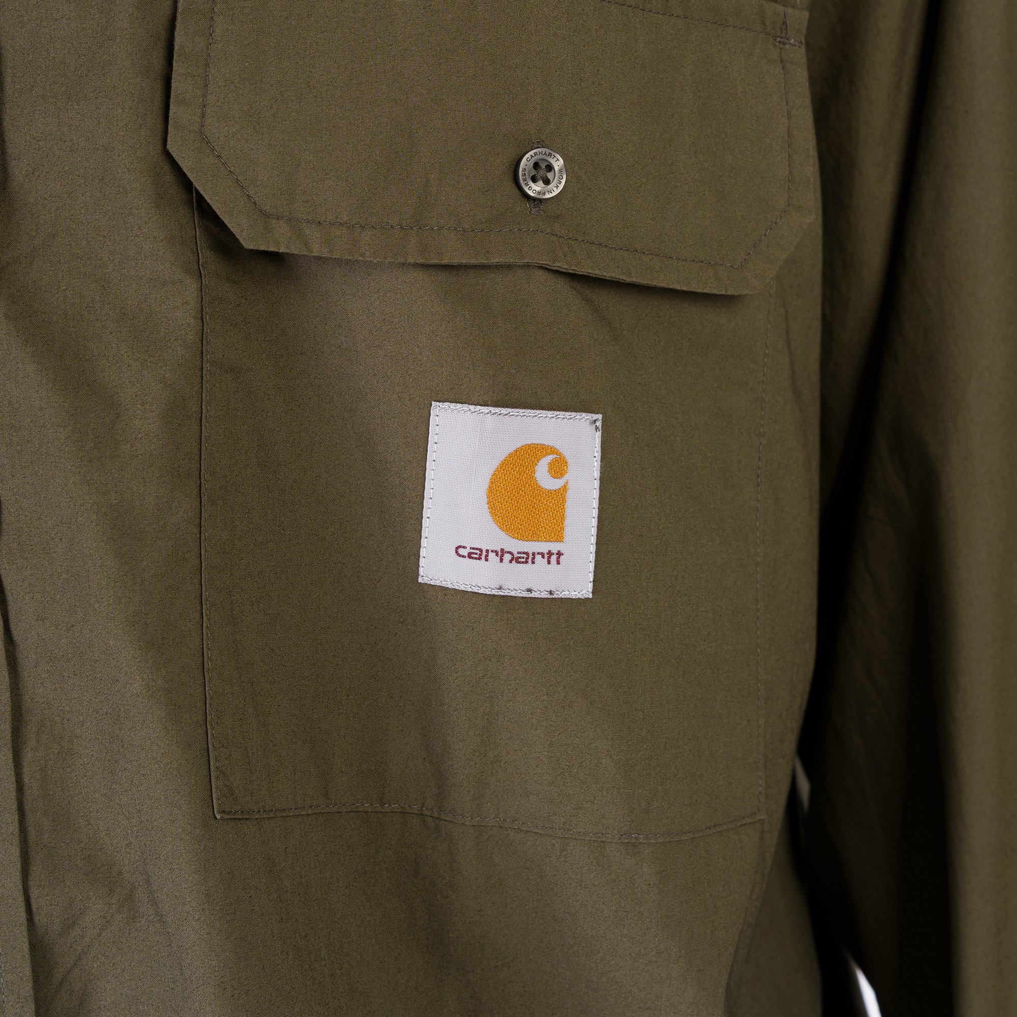 Мужская рубашка Carhartt WIP L/S Irwin Shirt (I034530-turtle)  - цена, описание, фото 5