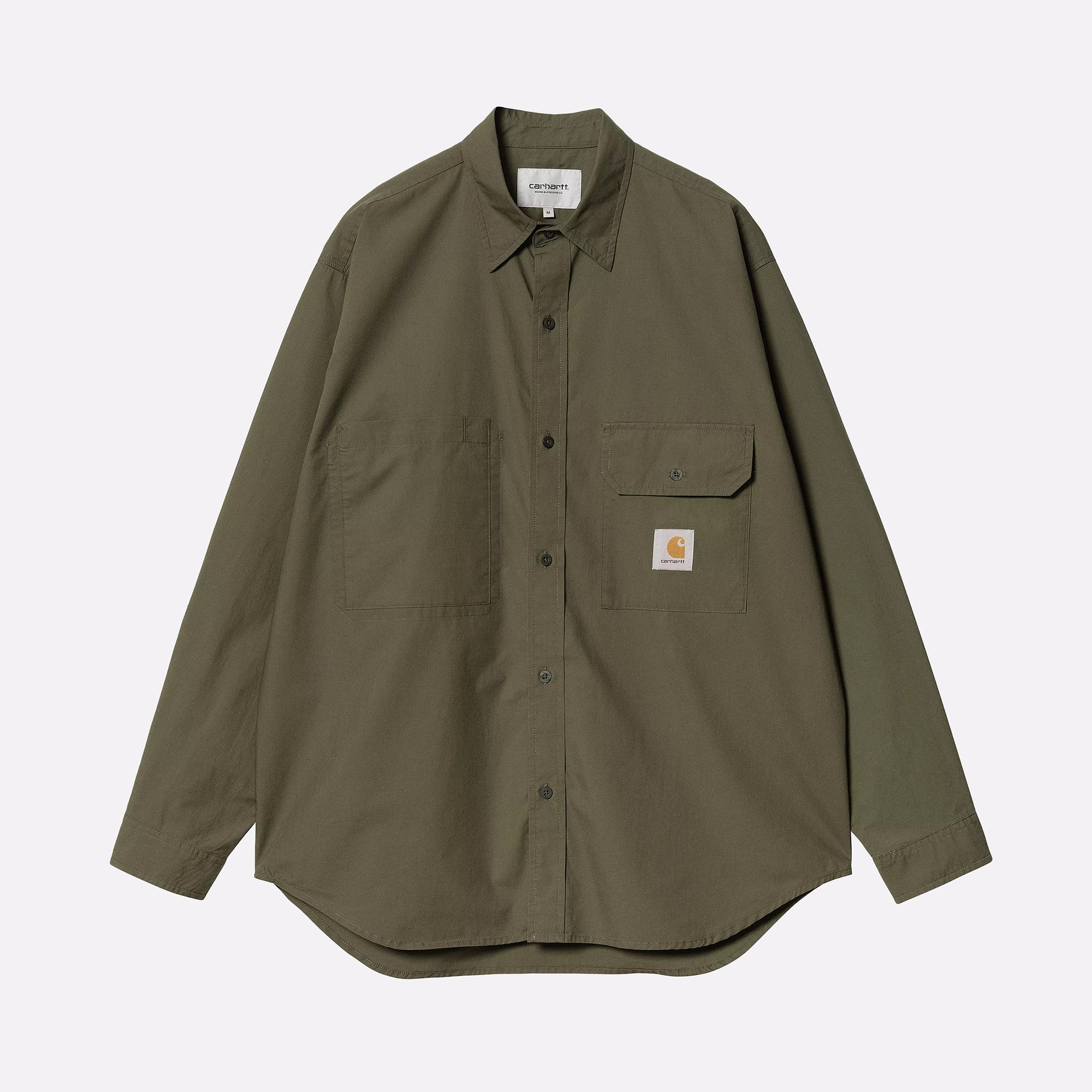 Мужская рубашка Carhartt WIP L/S Irwin Shirt (I034530-turtle)  - цена, описание, фото 1