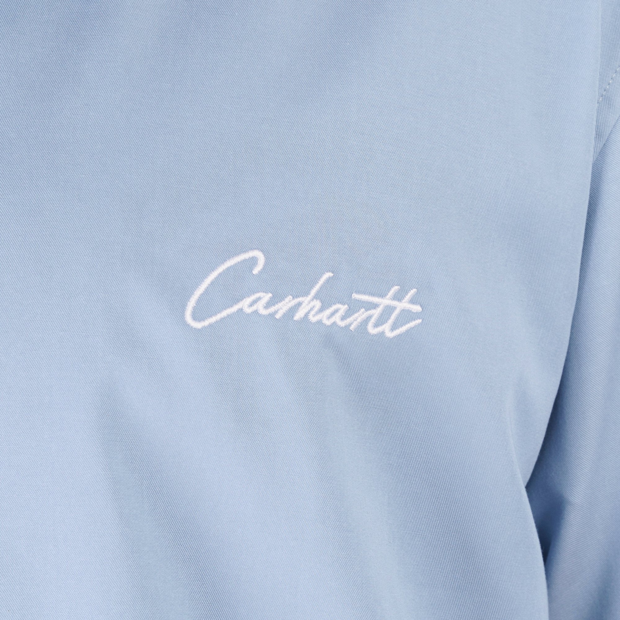 Мужская рубашка Carhartt WIP S/S Delray Shirt (I031465-blue/wht frosted)  - цена, описание, фото 6