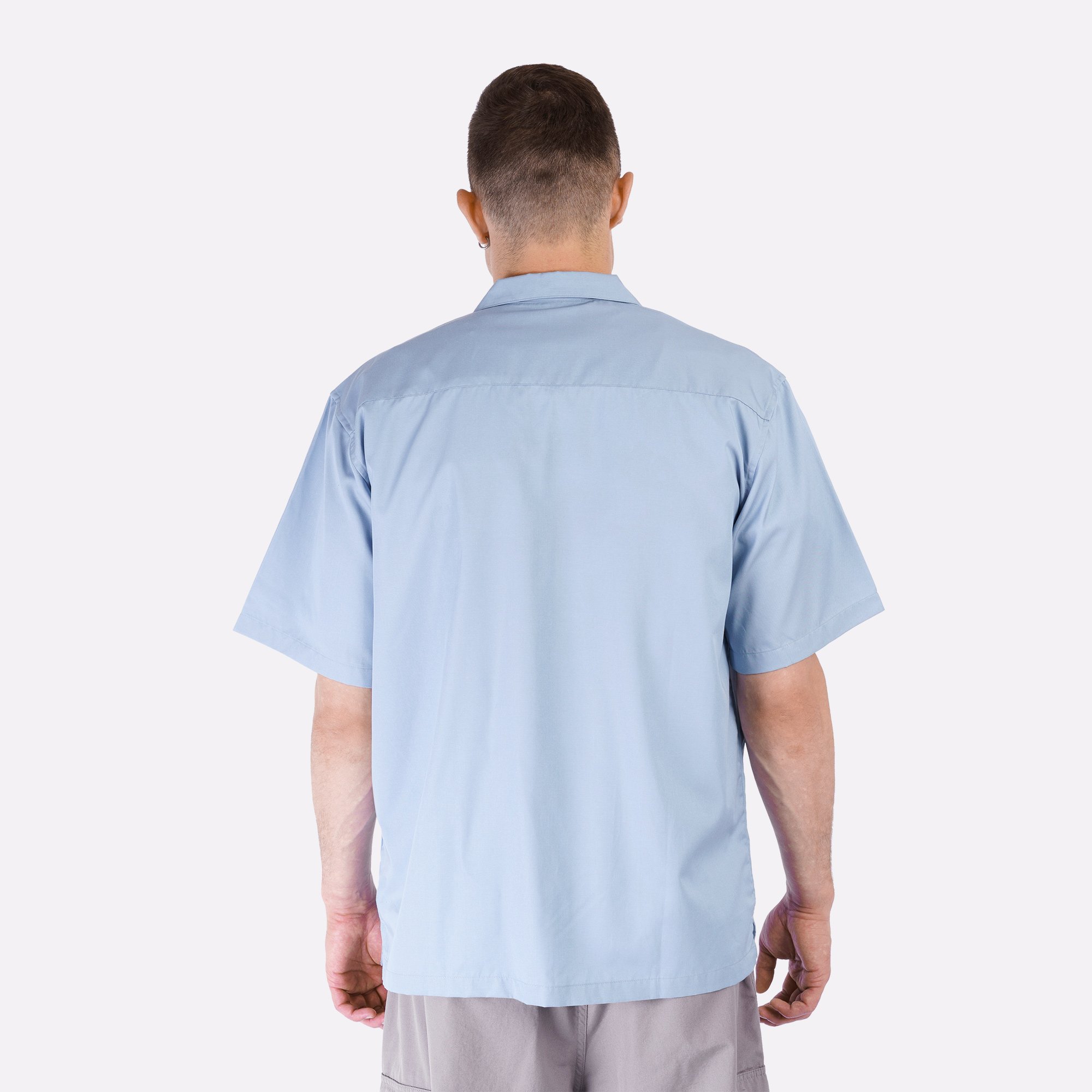Мужская рубашка Carhartt WIP S/S Delray Shirt (I031465-blue/wht frosted)  - цена, описание, фото 4