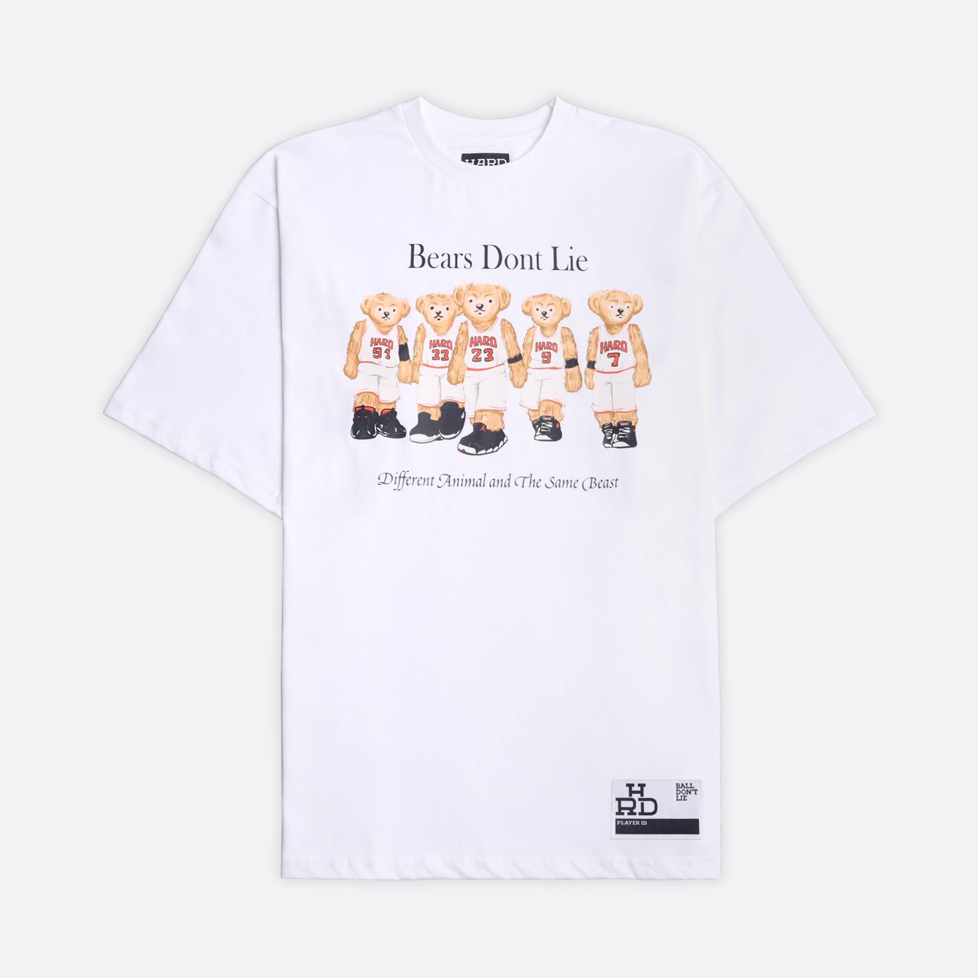 Мужская футболка Hard Bear Tee (Hrd-tee-bears-white)  - цена, описание, фото 1