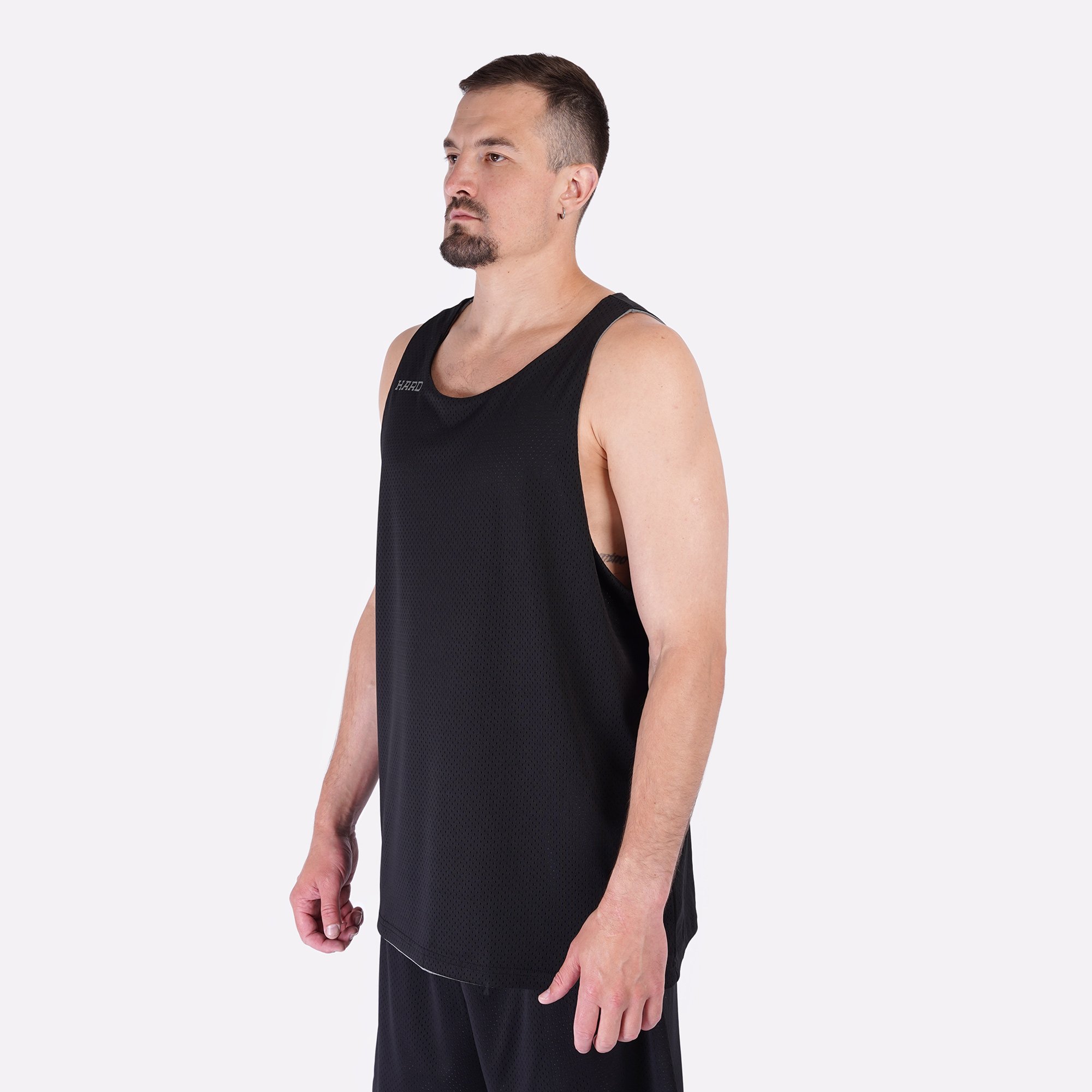 Мужская майка Hard Reversible Tank Top (Hard-tank top-black/grey)  - цена, описание, фото 7