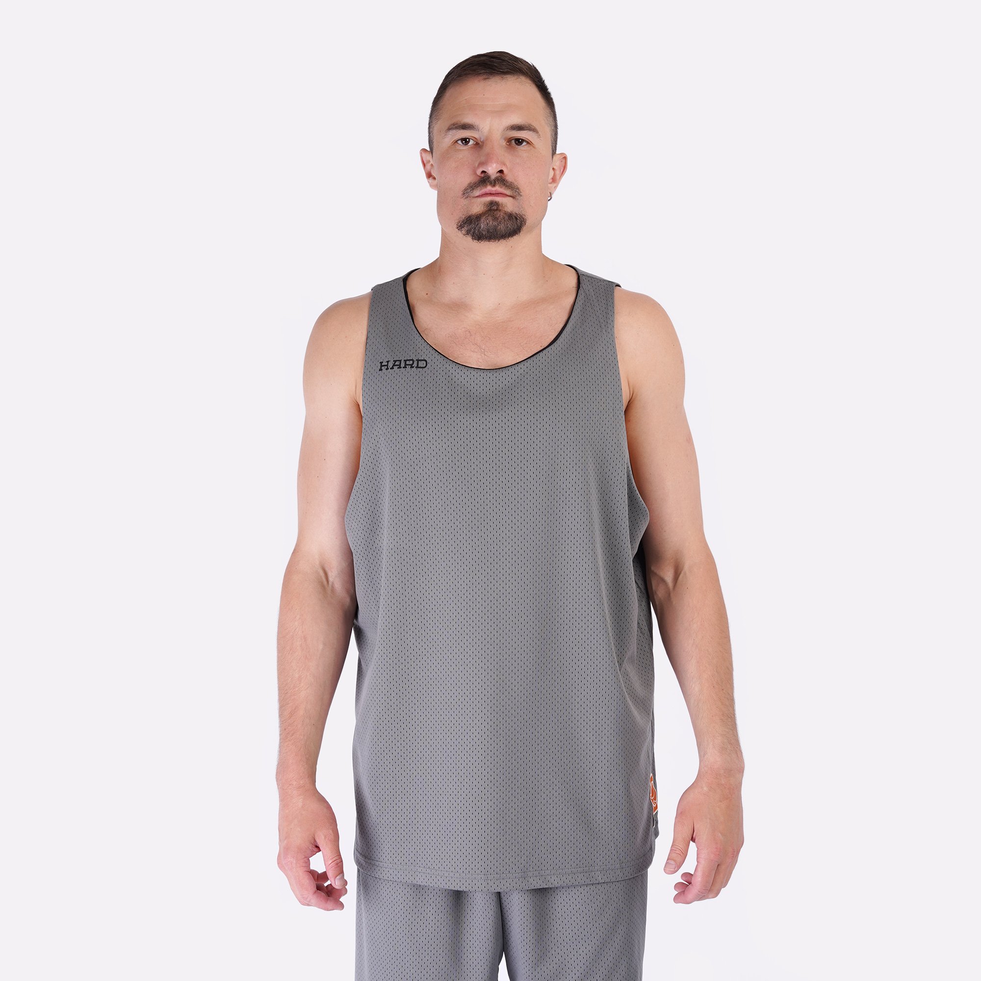 Мужская майка Hard Reversible Tank Top (Hard-tank top-black/grey)  - цена, описание, фото 4