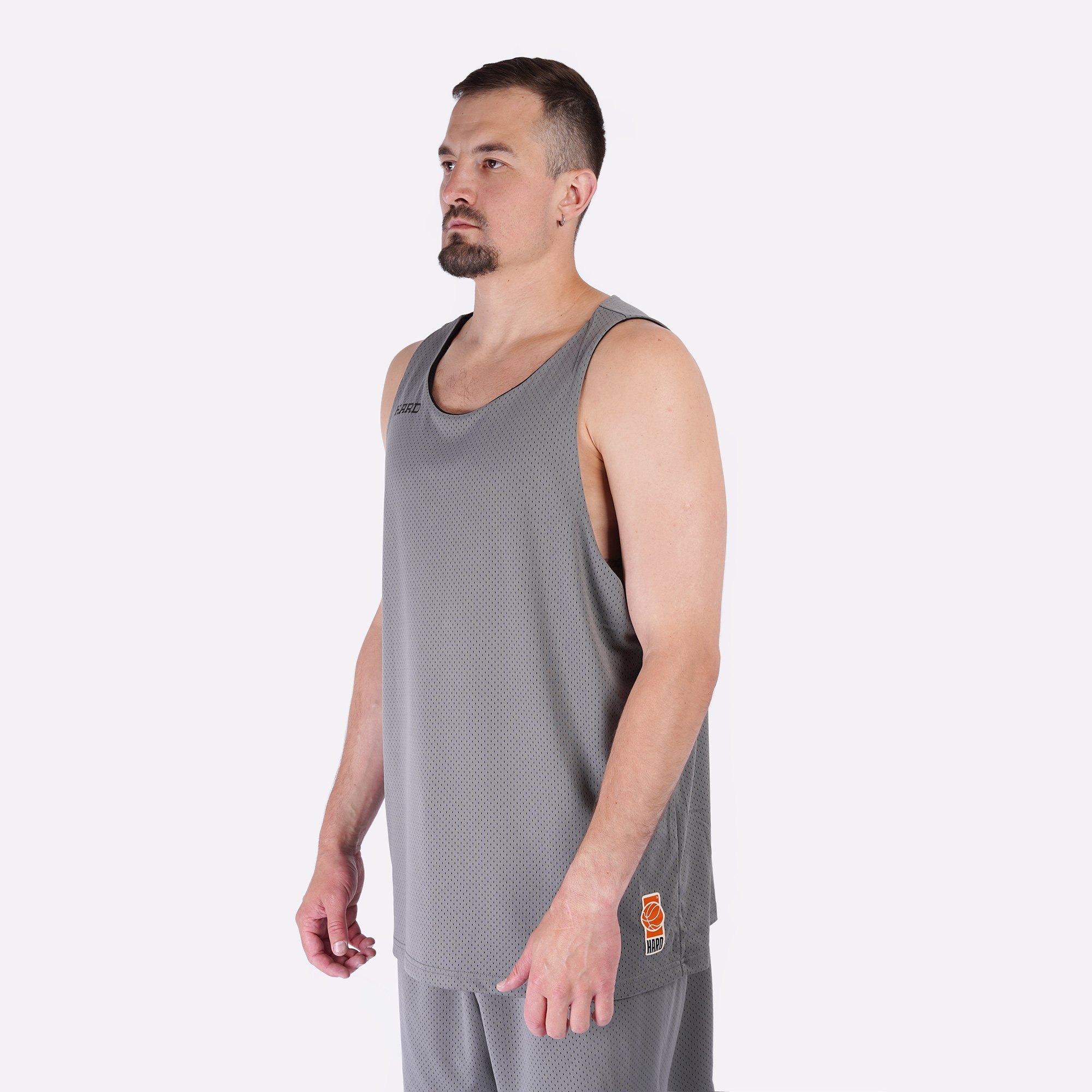 Мужская майка Hard Reversible Tank Top (Hard-tank top-black/grey)  - цена, описание, фото 8