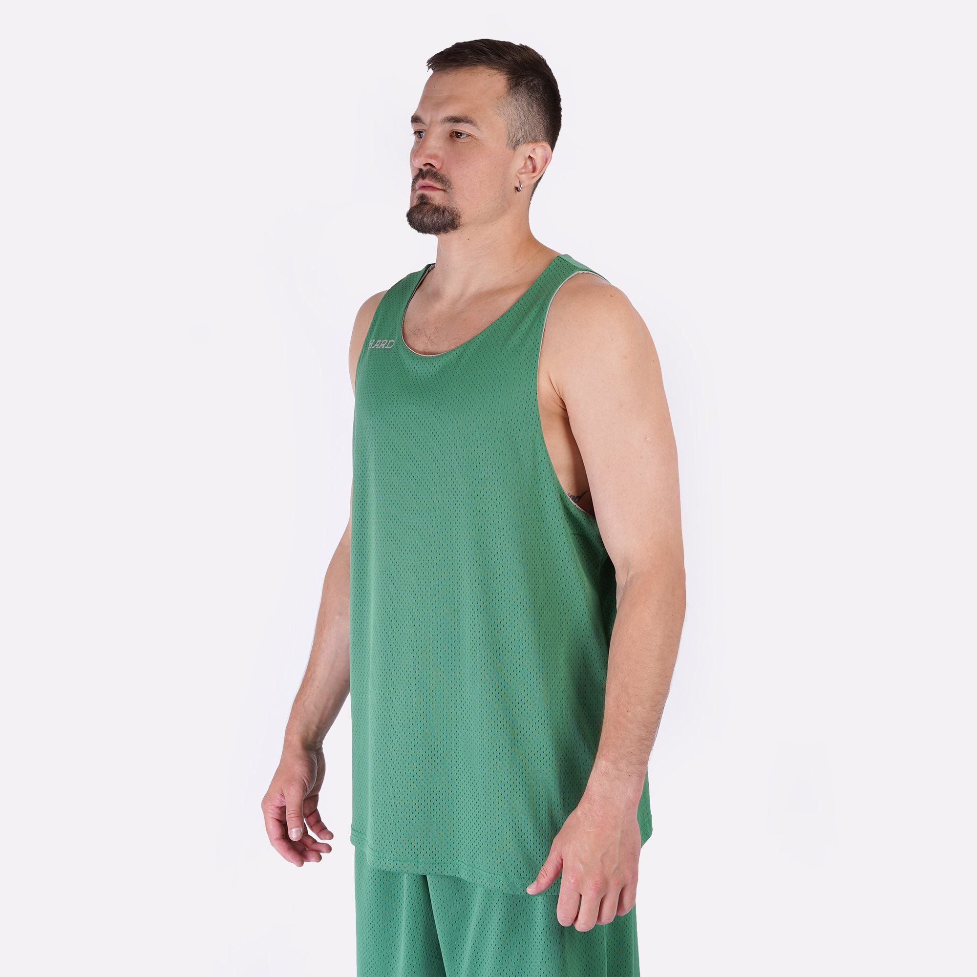 Мужская майка Hard Reversible Tank Top (Hard-tank top-green/grey)  - цена, описание, фото 7
