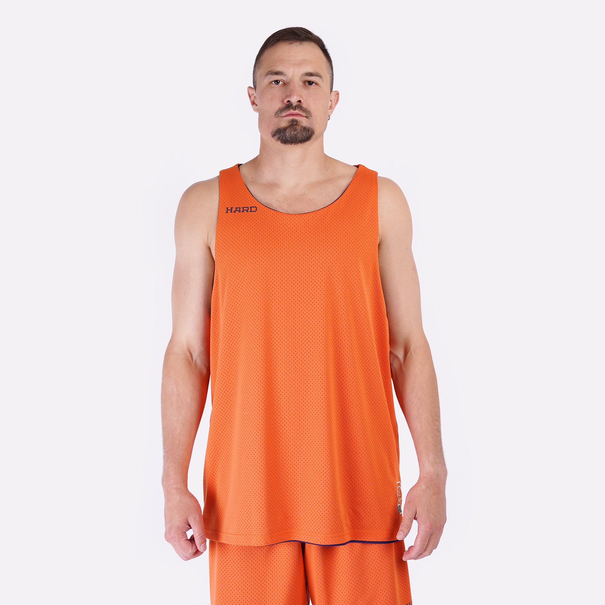 Мужская майка Hard Reversible Tank Top (Hard-tank top-navy/orange)  - цена, описание, фото 4
