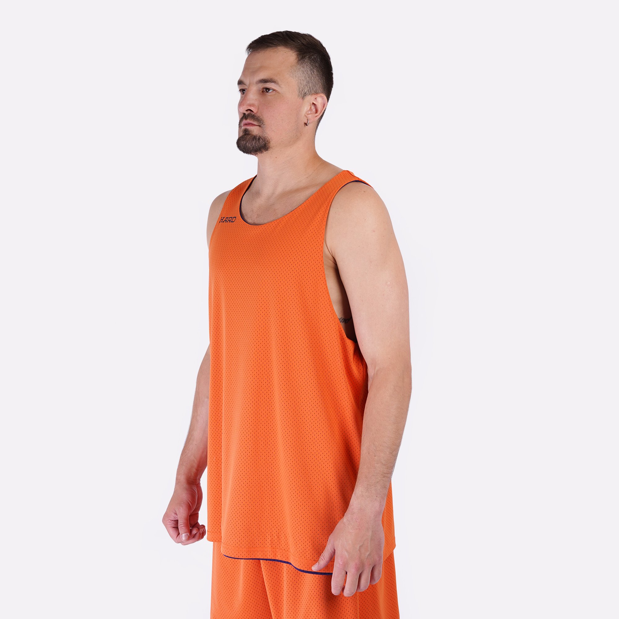 Мужская майка Hard Reversible Tank Top (Hard-tank top-navy/orange)  - цена, описание, фото 8