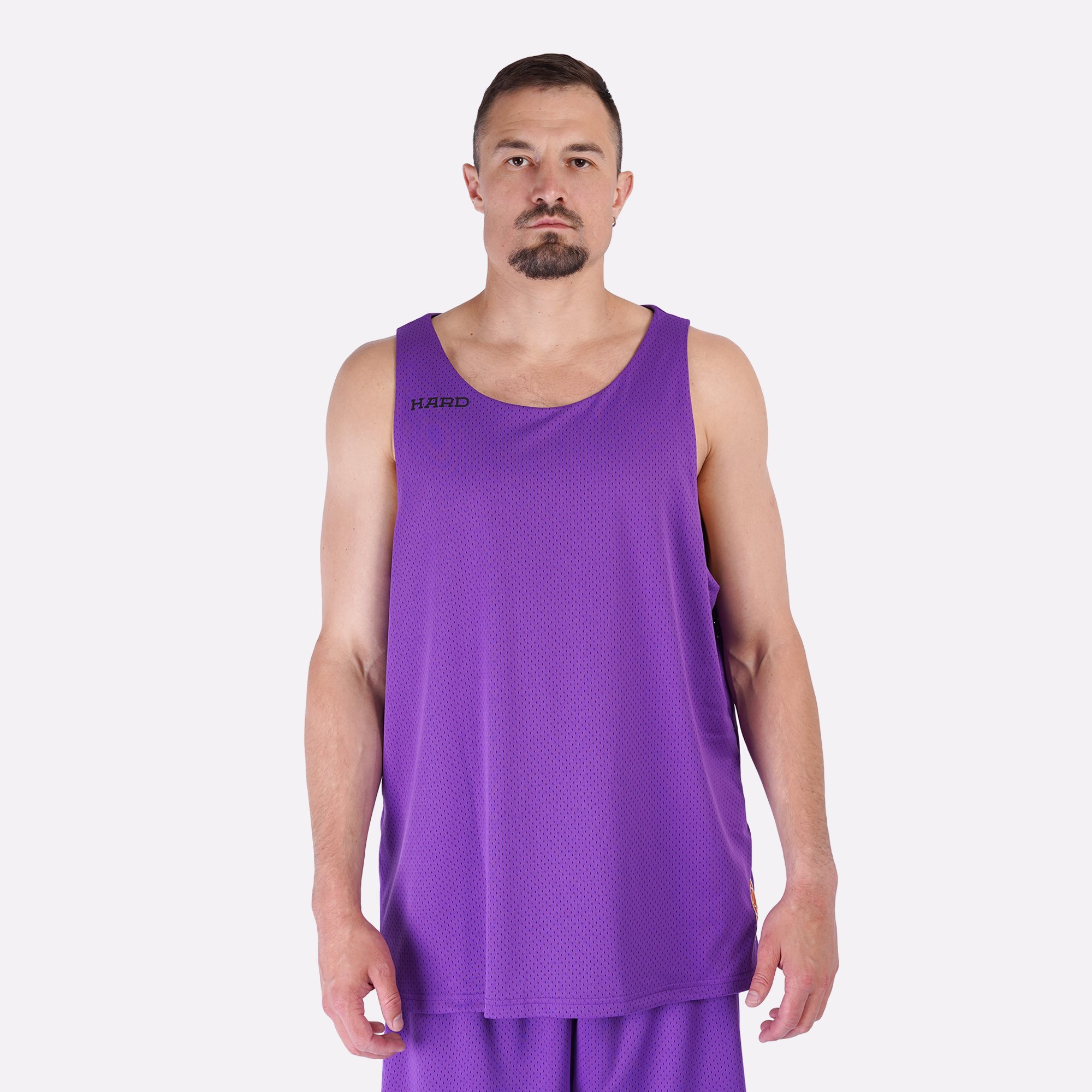 Мужская майка Hard Reversible Tank Top (Hard-tank top-blk/purple)  - цена, описание, фото 4