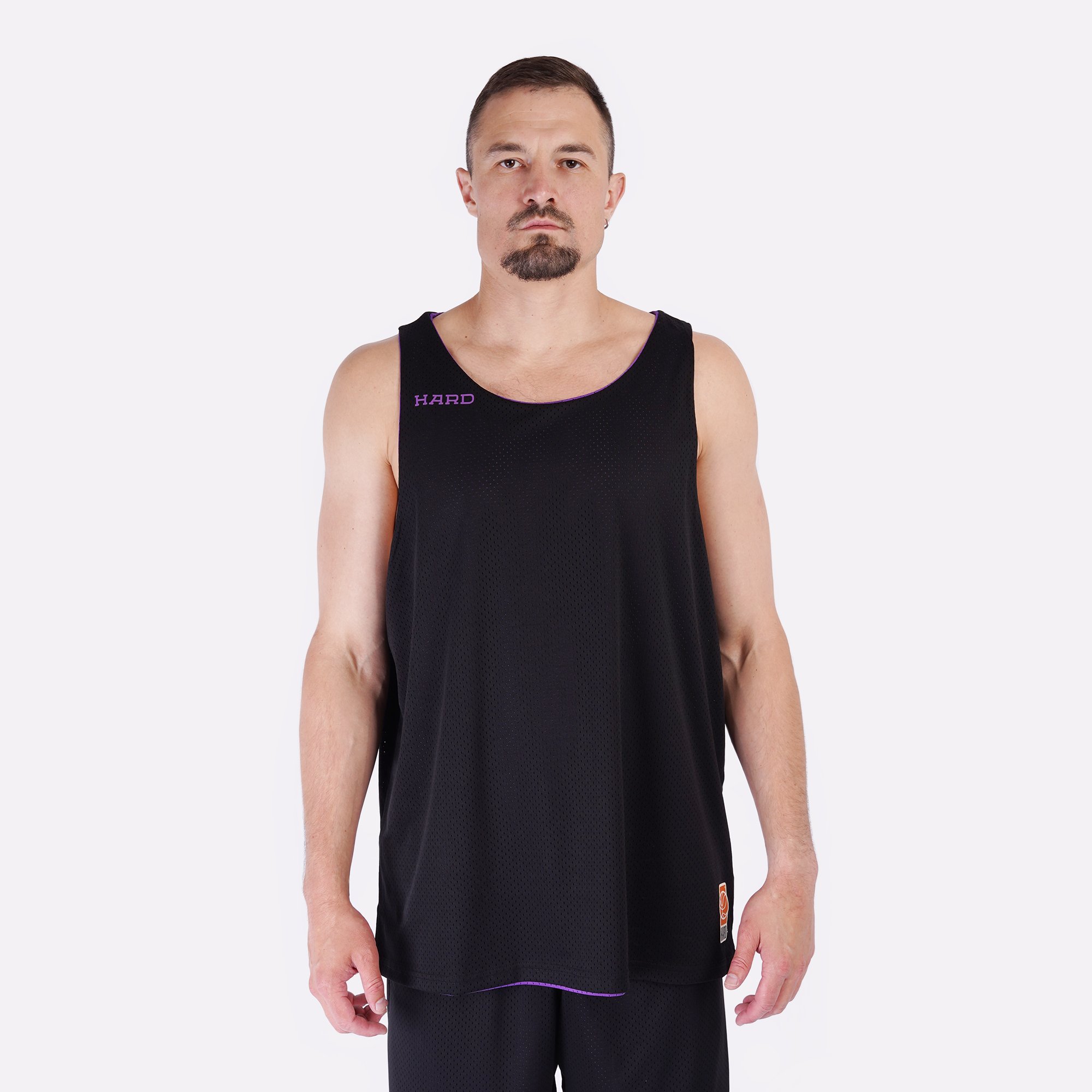 Мужская майка Hard Reversible Tank Top (Hard-tank top-blk/purple)  - цена, описание, фото 3