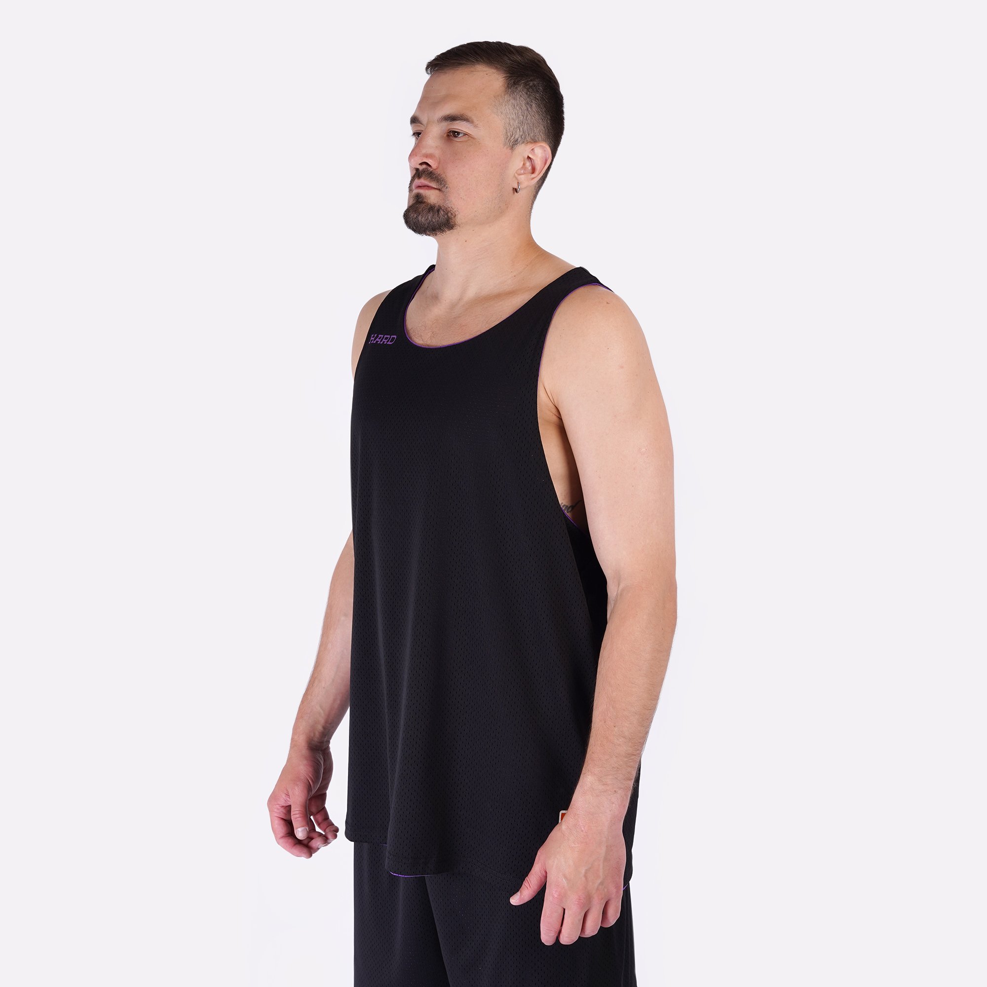 Мужская майка Hard Reversible Tank Top (Hard-tank top-blk/purple)  - цена, описание, фото 7