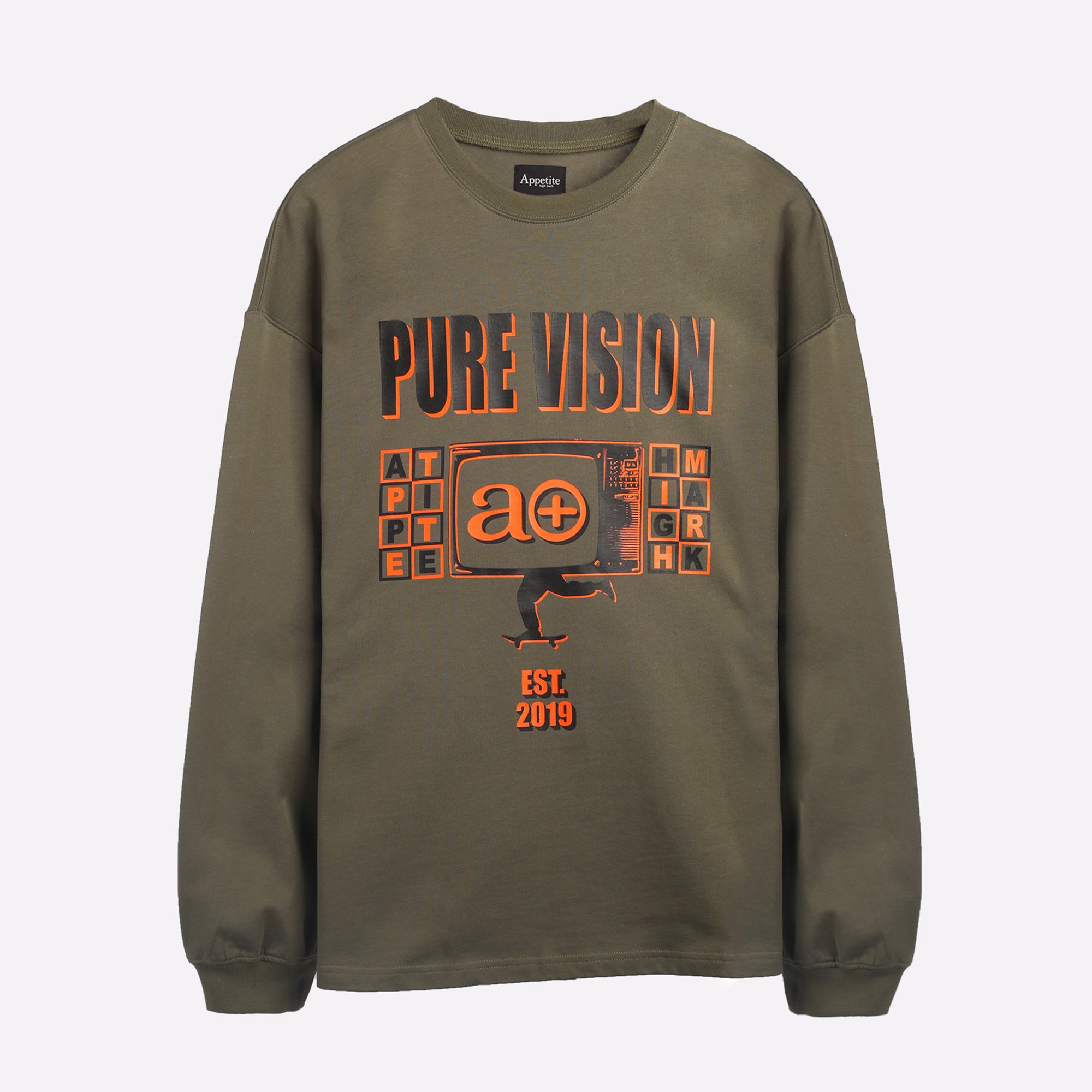 Мужской лонгслив Appetite High Mark Pure Vision (Pure vision-green)  - цена, описание, фото 1