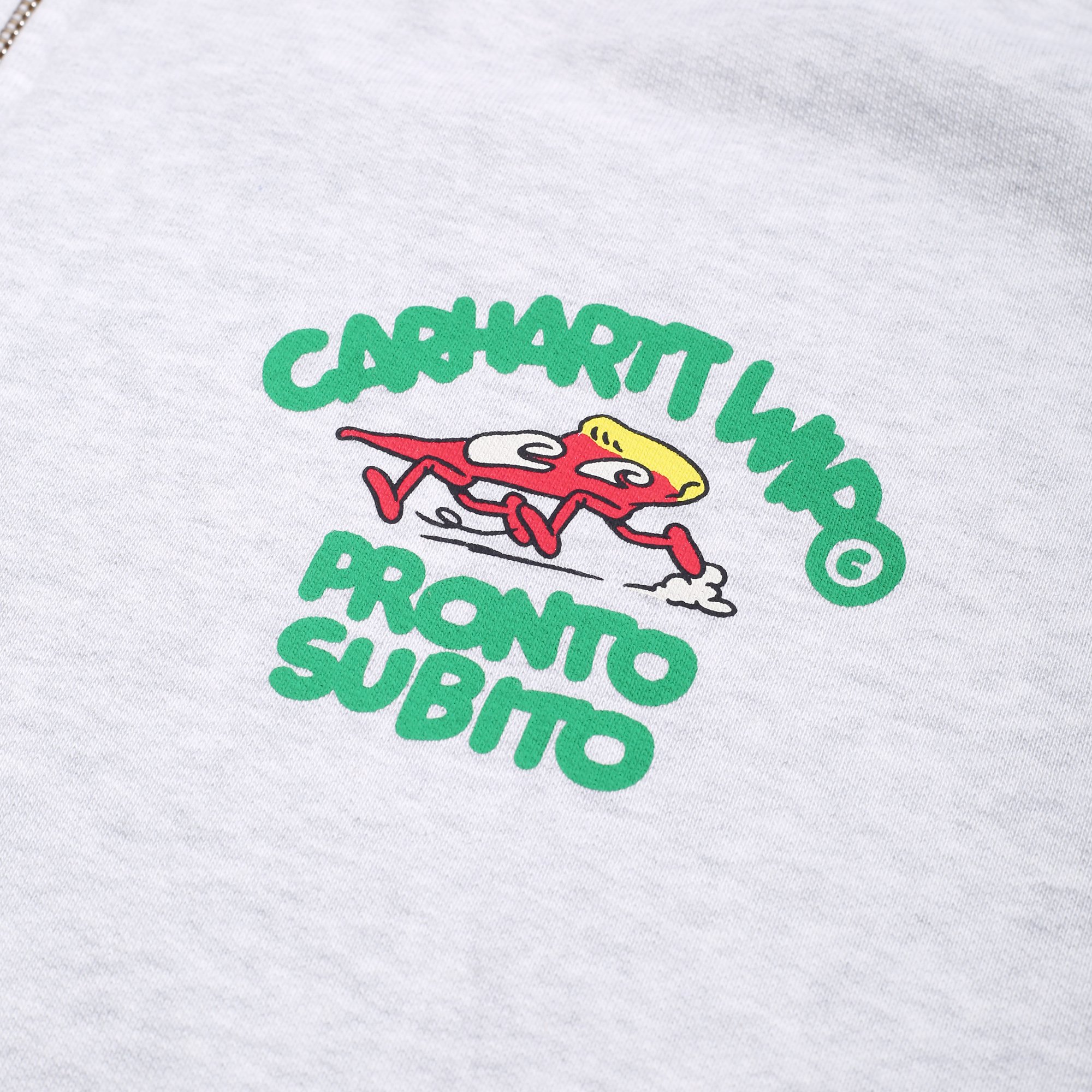 Мужская толстовка Carhartt WIP Hooded Pronto Sweat Jacket (I035177 Ash-heather)  - цена, описание, фото 3