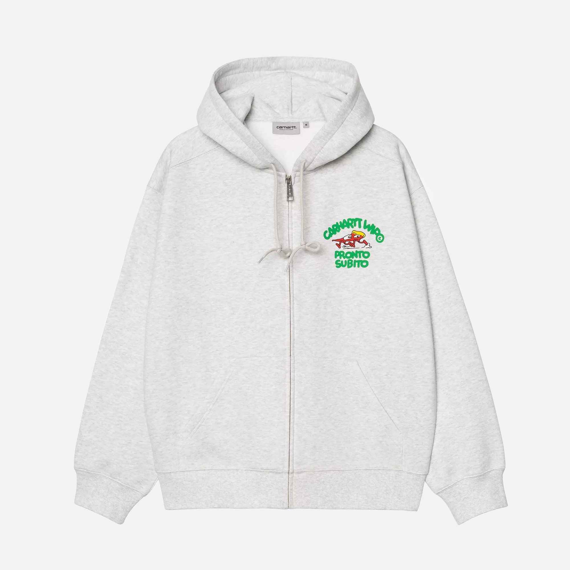 Мужская толстовка Carhartt WIP Hooded Pronto Sweat Jacket (I035177 Ash-heather)  - цена, описание, фото 1