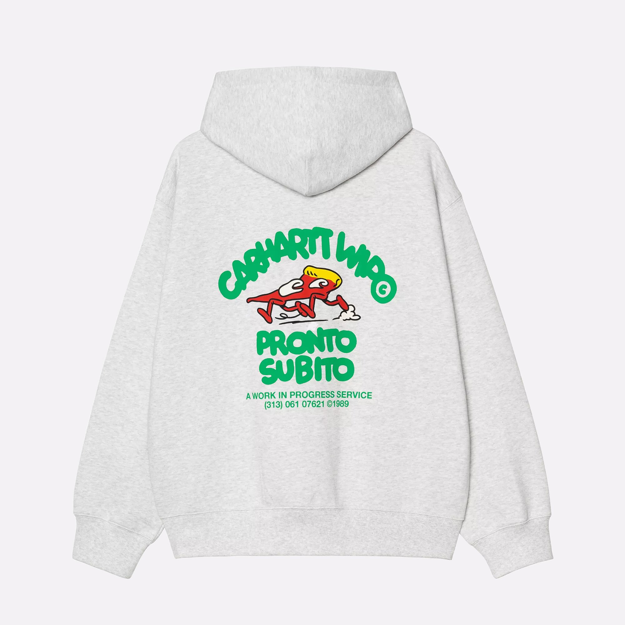 Мужская толстовка Carhartt WIP Hooded Pronto Sweat Jacket (I035177 Ash-heather)  - цена, описание, фото 2