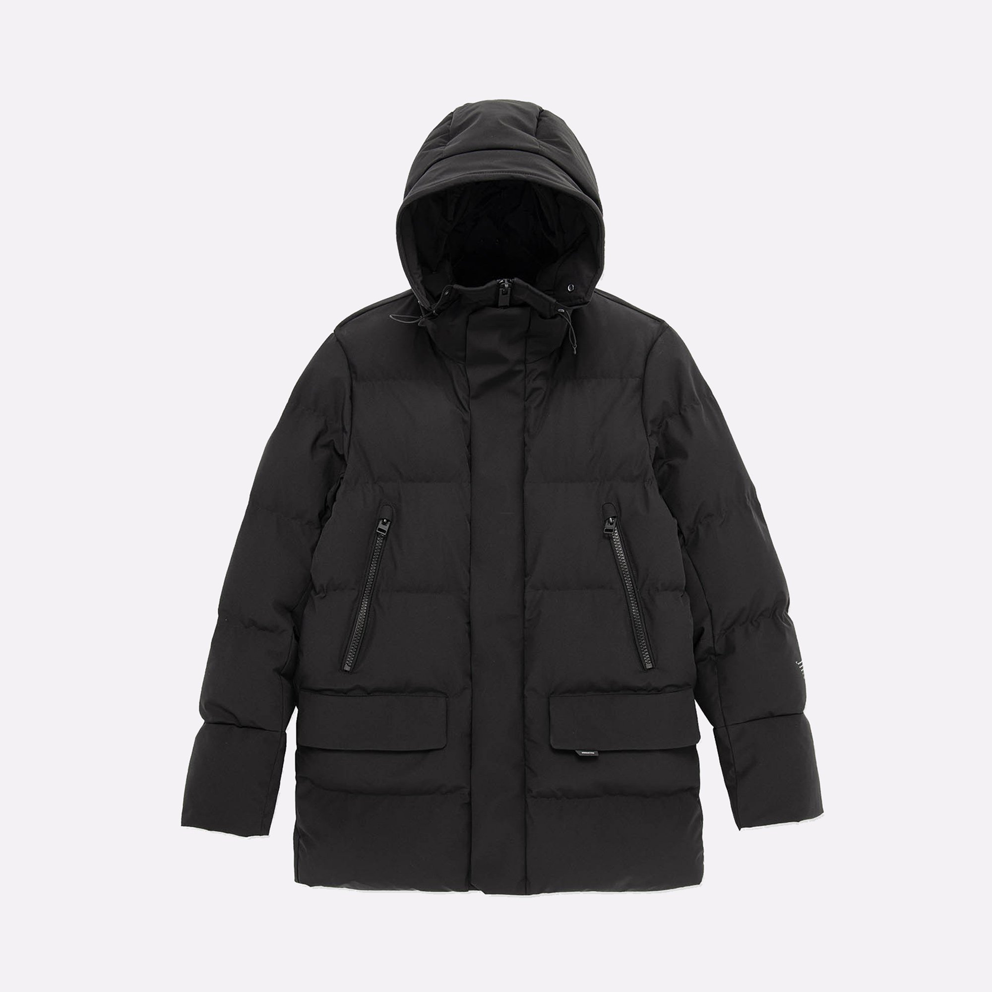 Мужская куртка KRAKATAU CASSINI Quilted Parka (Qm571-1-cassini-черн)  - цена, описание, фото 1