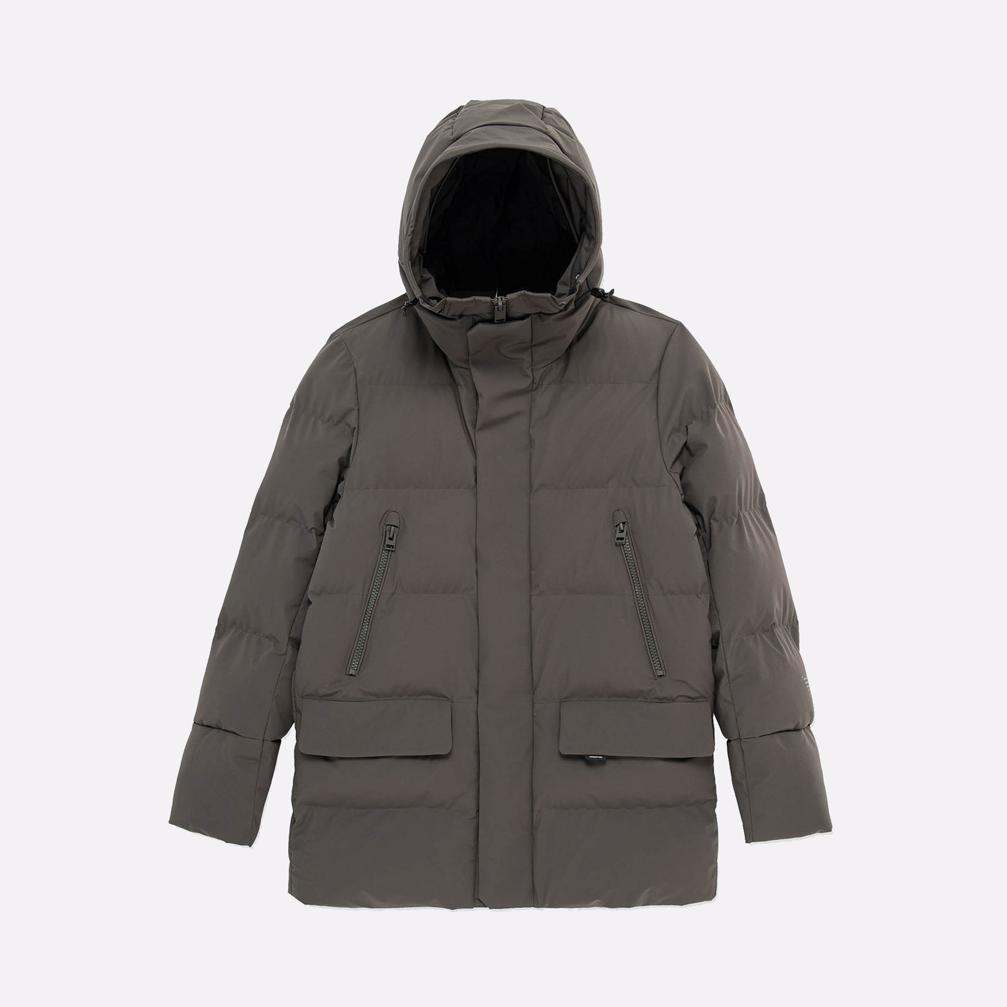 Мужская куртка KRAKATAU CASSINI Quilted Parka (Qm571-861-cassini-сер-зел)  - цена, описание, фото 1