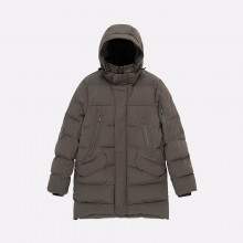 Мужская куртка KRAKATAU STROFO Long Down Jacket (Qm562-861-strofo-сер-зел)