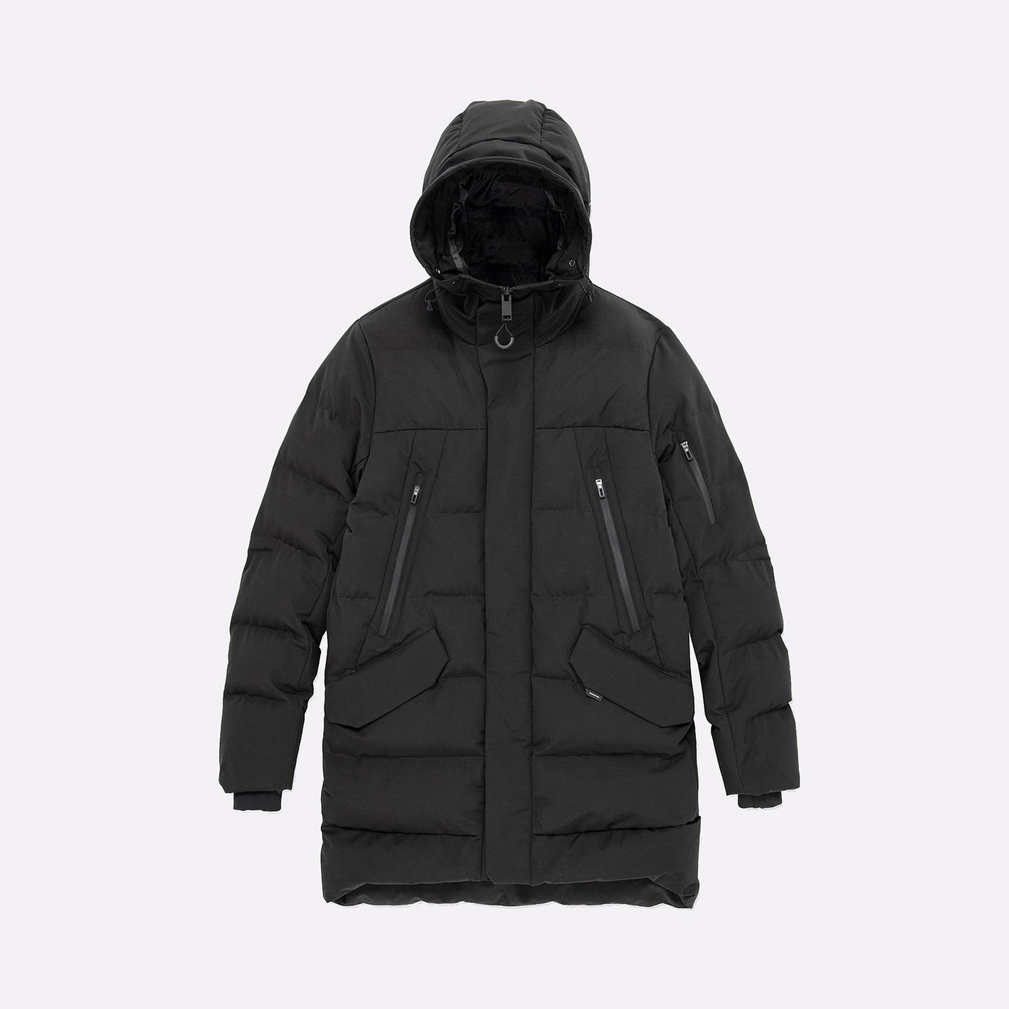 Мужская куртка KRAKATAU STROFO Long Down Jacket (Qm562-1-strofo-черн)  - цена, описание, фото 1