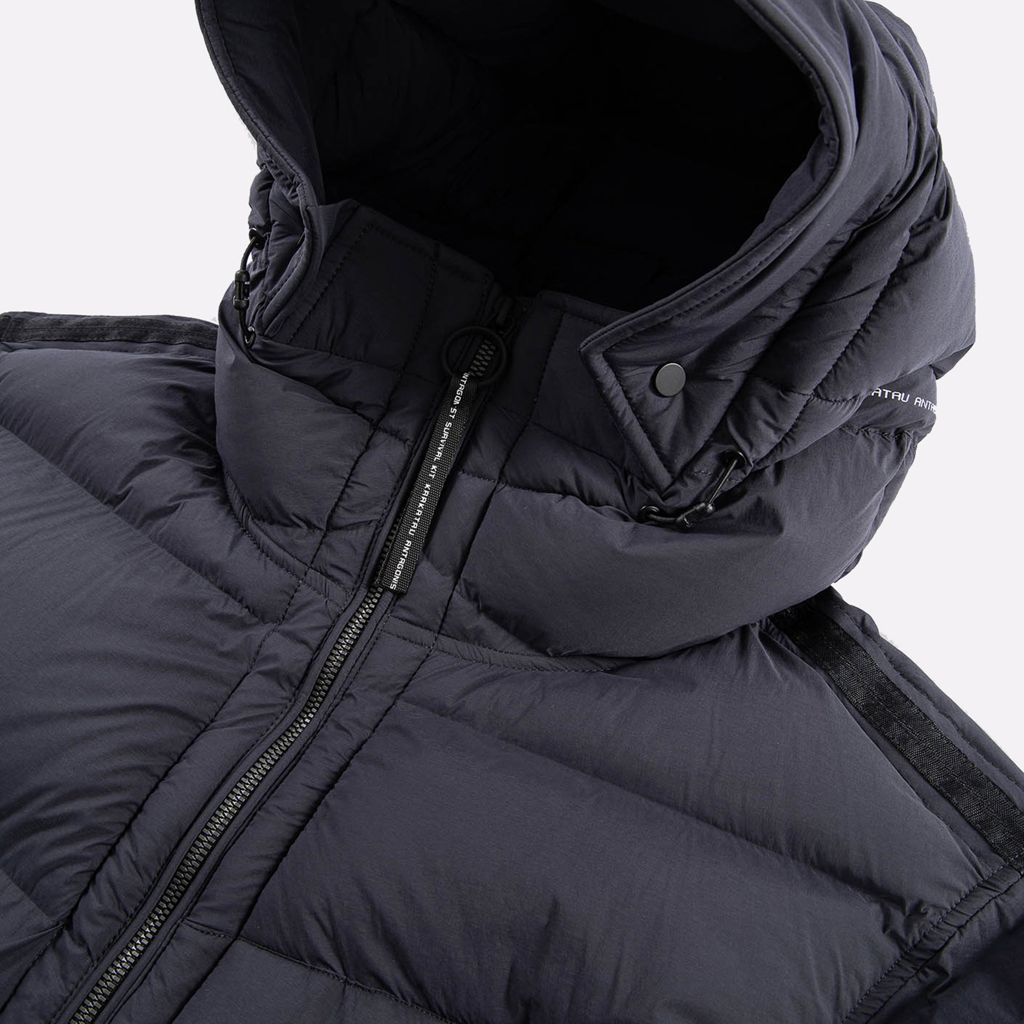 Мужская куртка KRAKATAU ROOK Hooded Puffer Jacket (Qm559-2-rook-тем-сер)  - цена, описание, фото 2