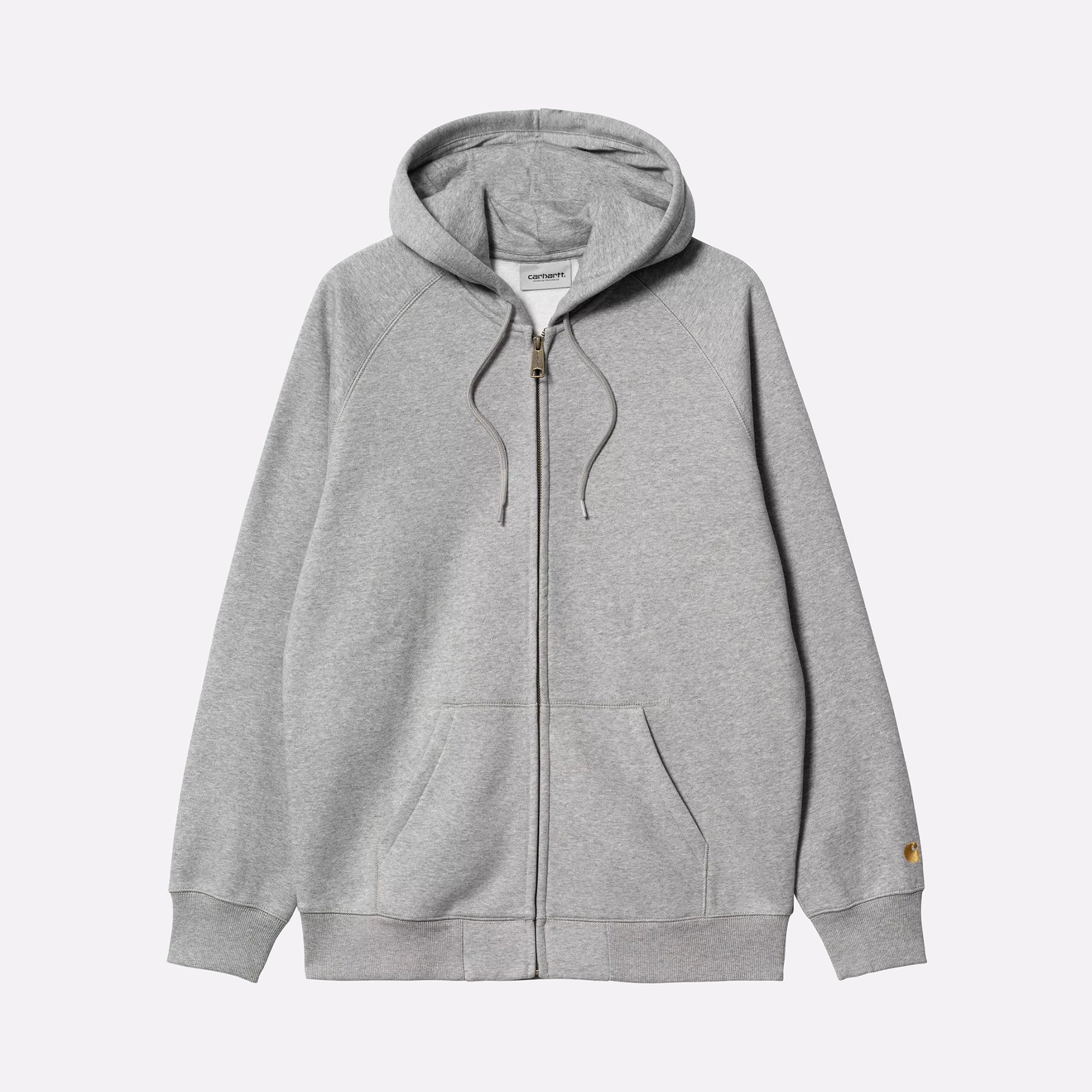 Мужская толстовка Carhartt WIP Hooded Chase Jacket (I033664-grey/gold)  - цена, описание, фото 1