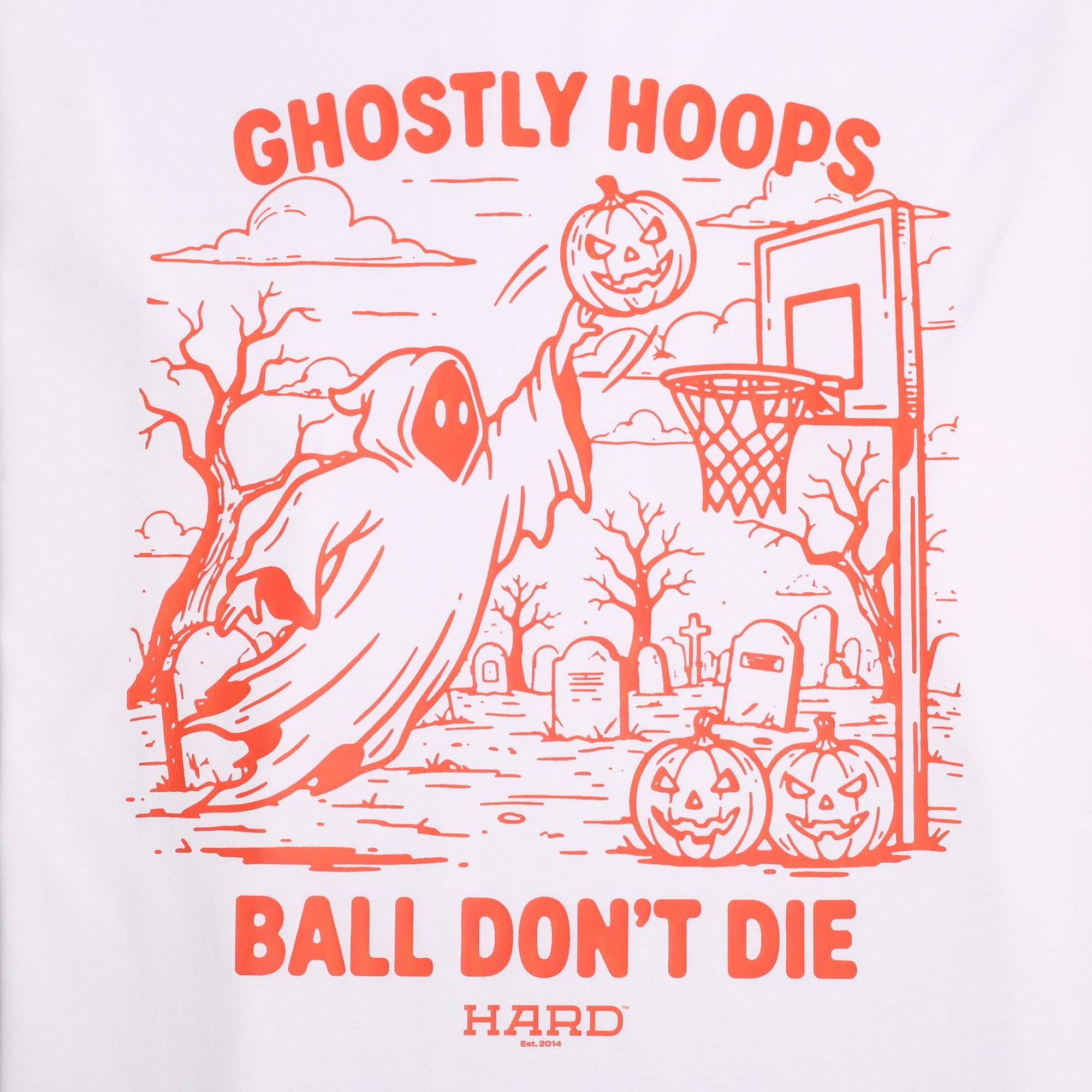 Мужская футболка Hard Halloween Tee (Hard-hallow-white)  - цена, описание, фото 2