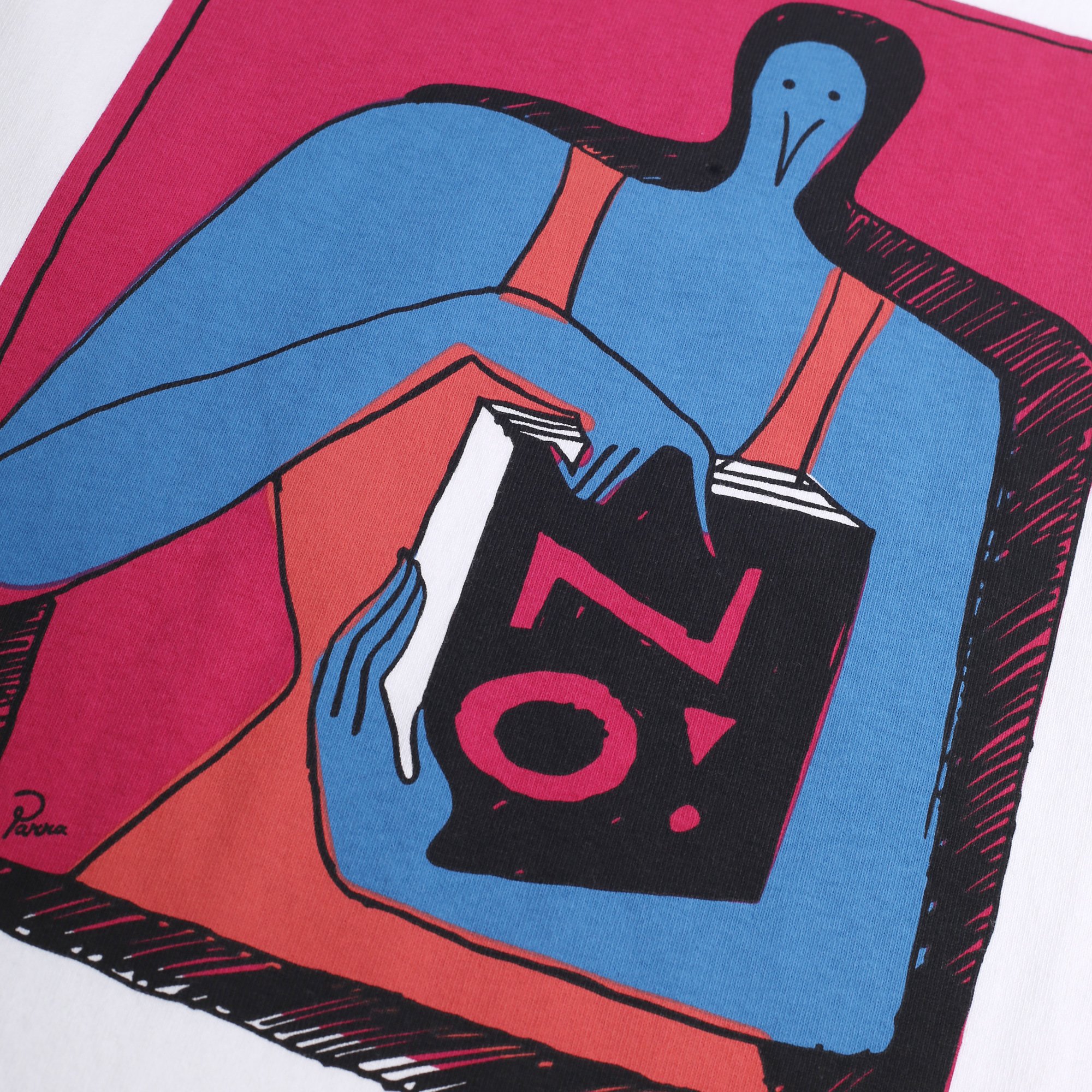 Мужская футболка By Parra No Books T-shirt (54105-WHITE)  - цена, описание, фото 3