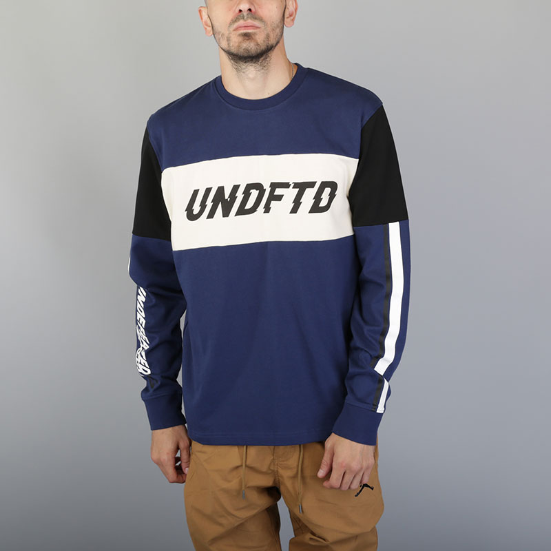 мужская синяя толстовка Undftd Racer LS Jersey 514352-blue - цена, описание, фото 1