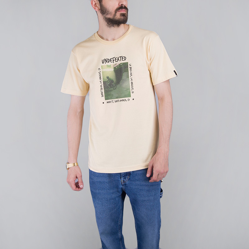 мужская желтая футболка Undftd THE WEST COASTAL TEE 5900928-TAN - цена, описание, фото 1