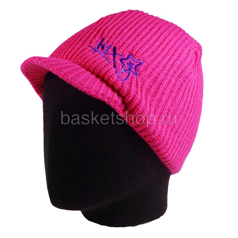 

Ribbed shield beanie, Розовый;синий