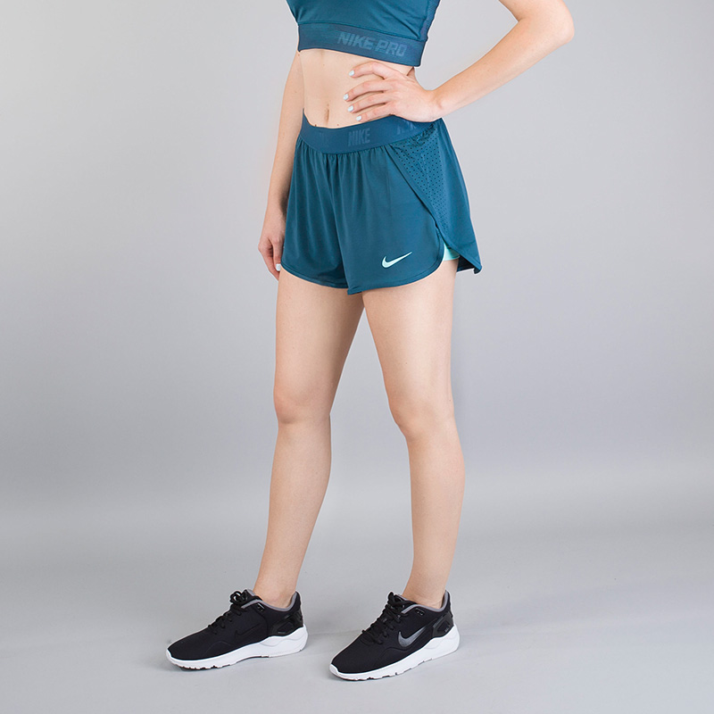 женские синие шорты Nike Dry Training Shorts 831346-425 - цена, описание, фото 1