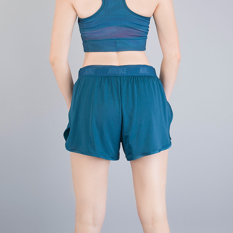 женские синие шорты Nike Dry Training Shorts 831346-425 - цена, описание, фото 3