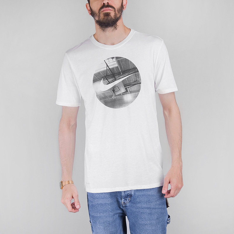 мужская белая футболка Nike DRY TEE 857889-100 - цена, описание, фото 1