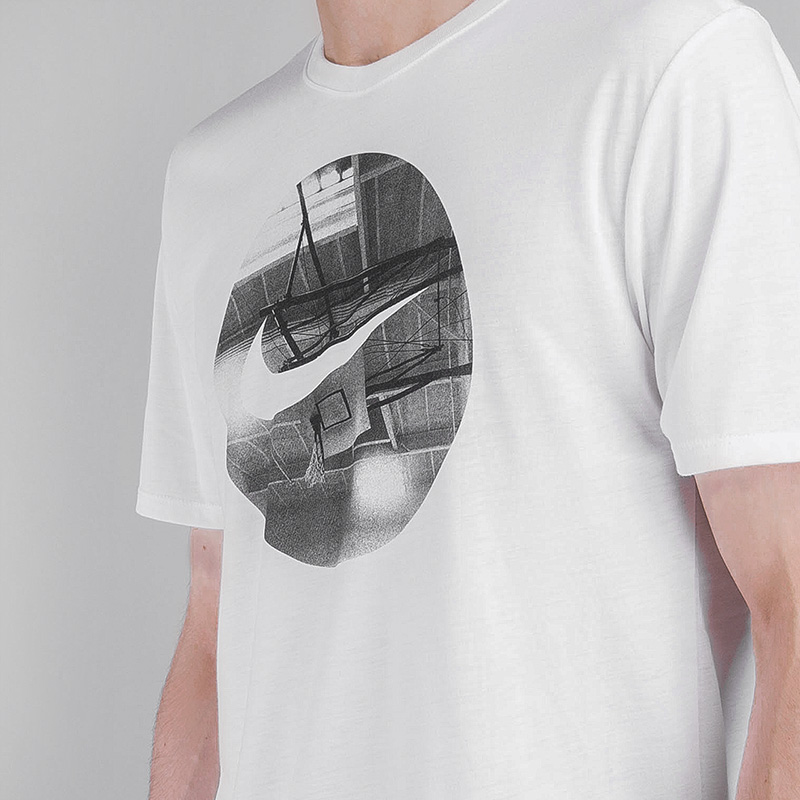 мужская белая футболка Nike DRY TEE 857889-100 - цена, описание, фото 2