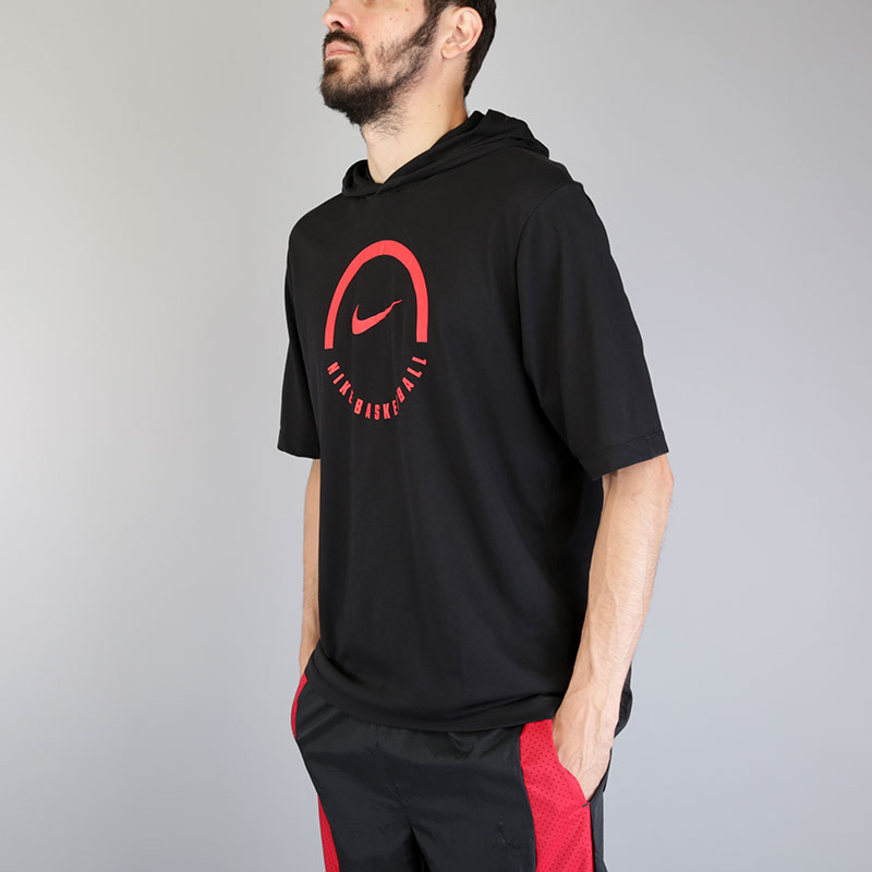 мужская черная футболка Nike M NK Dry Tee Lockup 857903-010 - цена, описание, фото 3