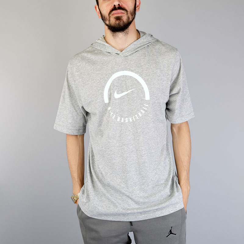 мужская серая футболка Nike M NK Dry Tee Lockup 857903-063 - цена, описание, фото 1