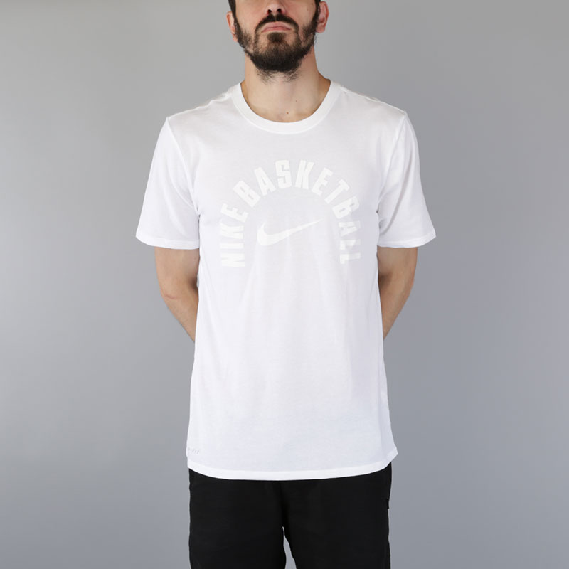 мужская белая футболка Nike Dry Tee Core Practice 857923-100 - цена, описание, фото 1
