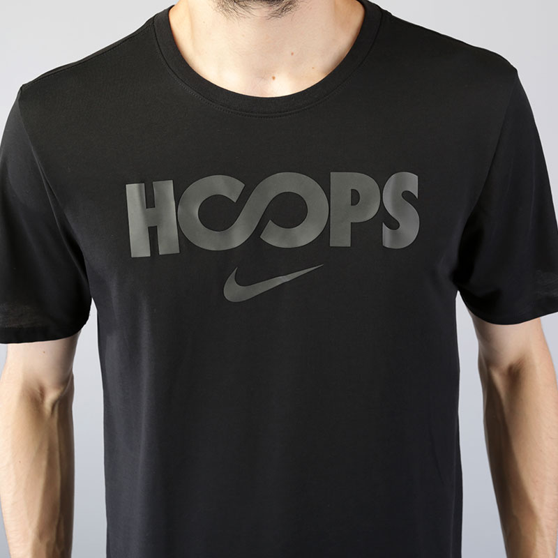 мужская черная футболка Nike Dry Tee Just Hoops 857925-010 - цена, описание, фото 4