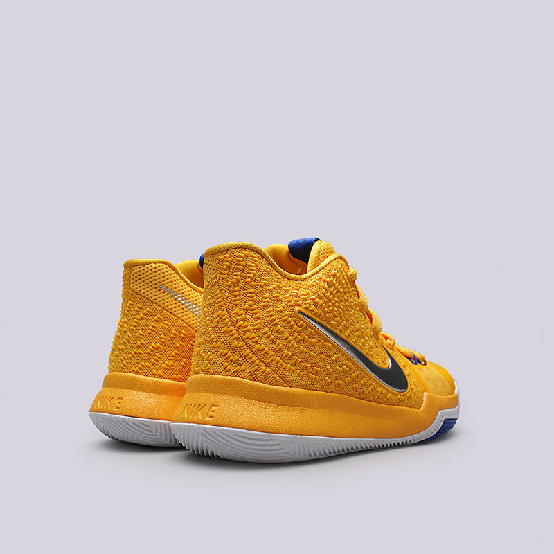детские желтые баскетбольные кроссовки  Nike Kyrie 3 (GS) 859466-791 - цена, описание, фото 4
