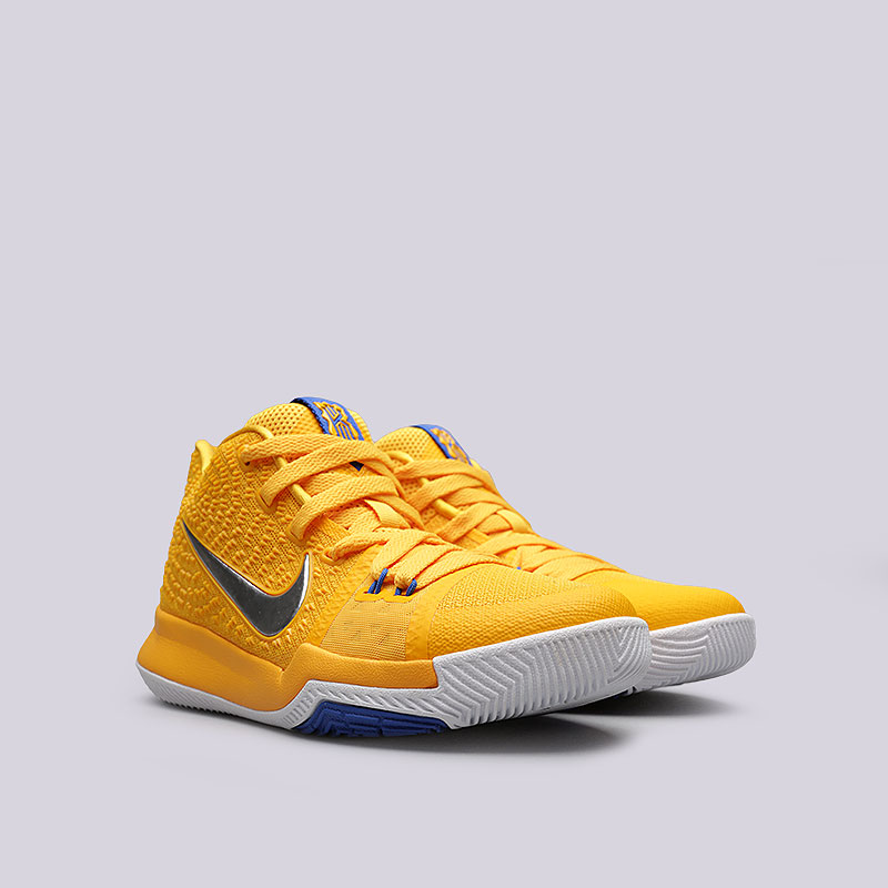 детские желтые баскетбольные кроссовки  Nike Kyrie 3 (GS) 859466-791 - цена, описание, фото 3