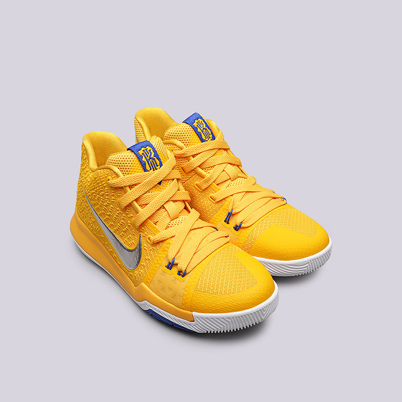 детские желтые баскетбольные кроссовки  Nike Kyrie 3 (GS) 859466-791 - цена, описание, фото 5