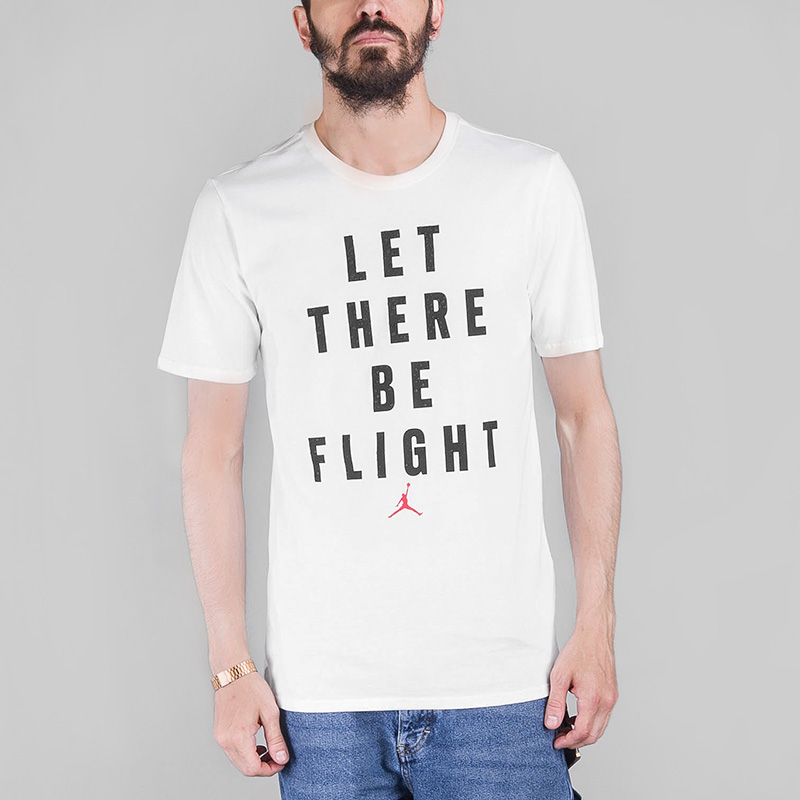 мужская белая футболка Jordan FLIGHT TEE 862433-100 - цена, описание, фото 1