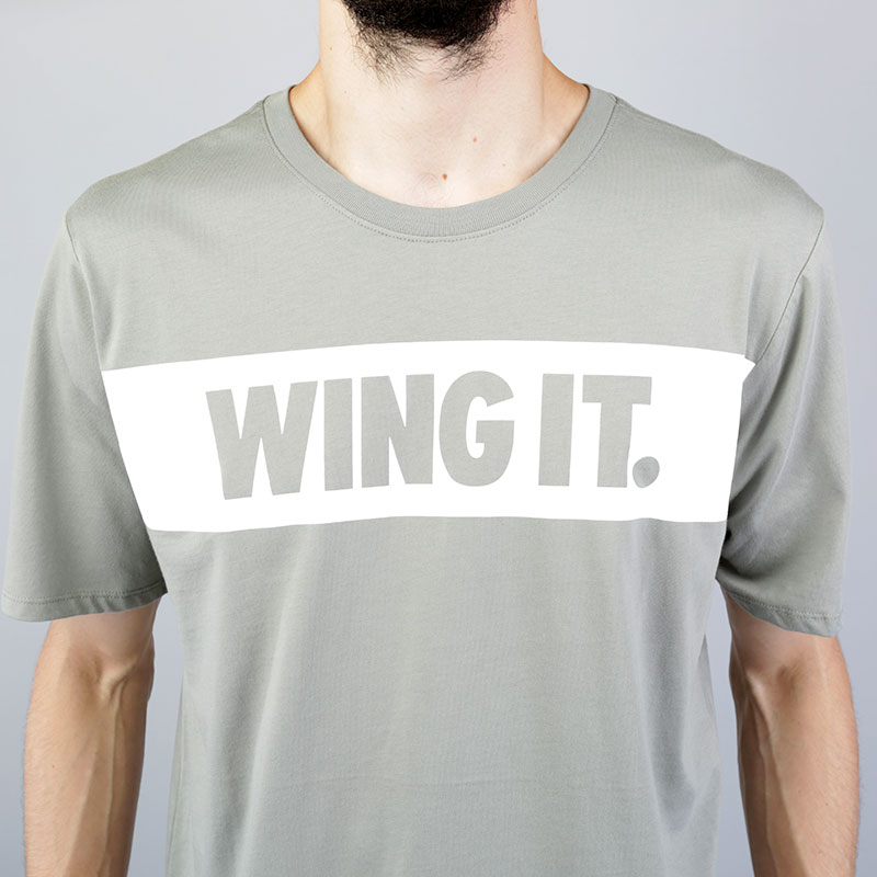 мужская оливковая футболка Jordan Wing It T-Shirt 864913-004 - цена, описание, фото 5