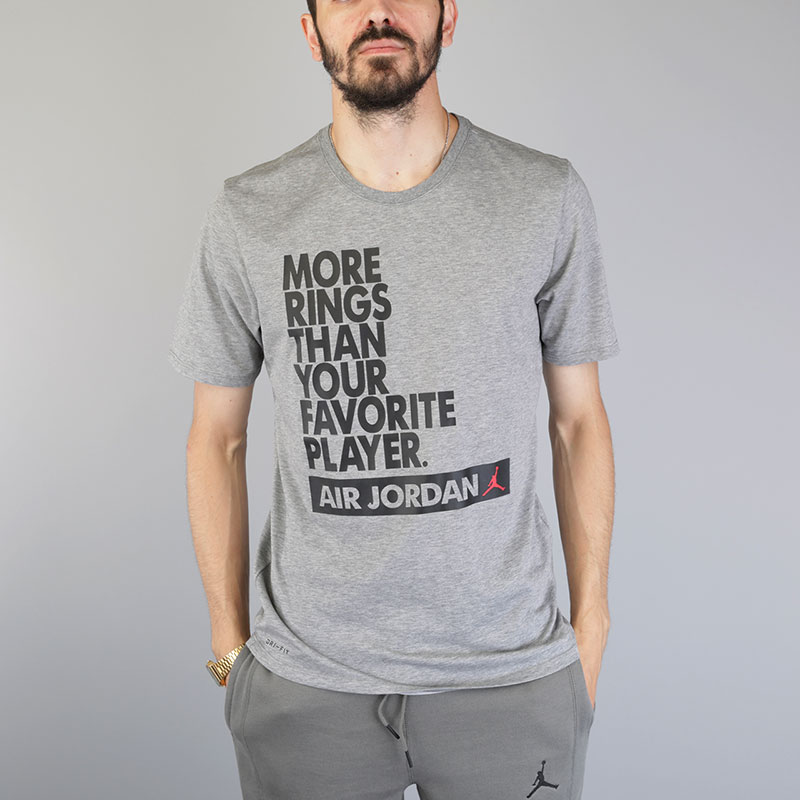 

Футболка Jordan More Rings Dri-Fit Tee, Серый