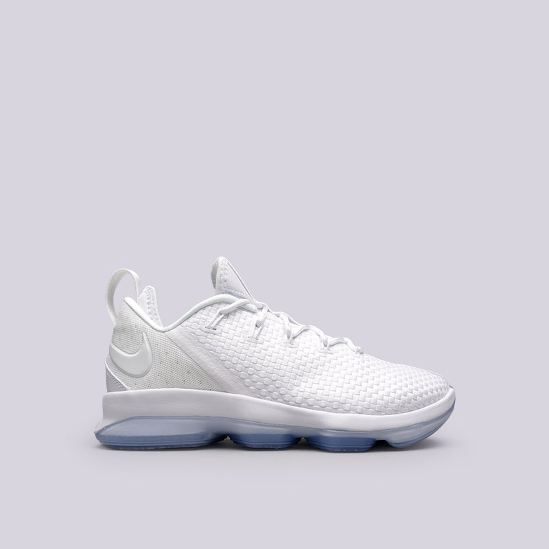 мужские белые баскетбольные кроссовки Nike Lebron XIV Low 878636-101 - цена, описание, фото 1