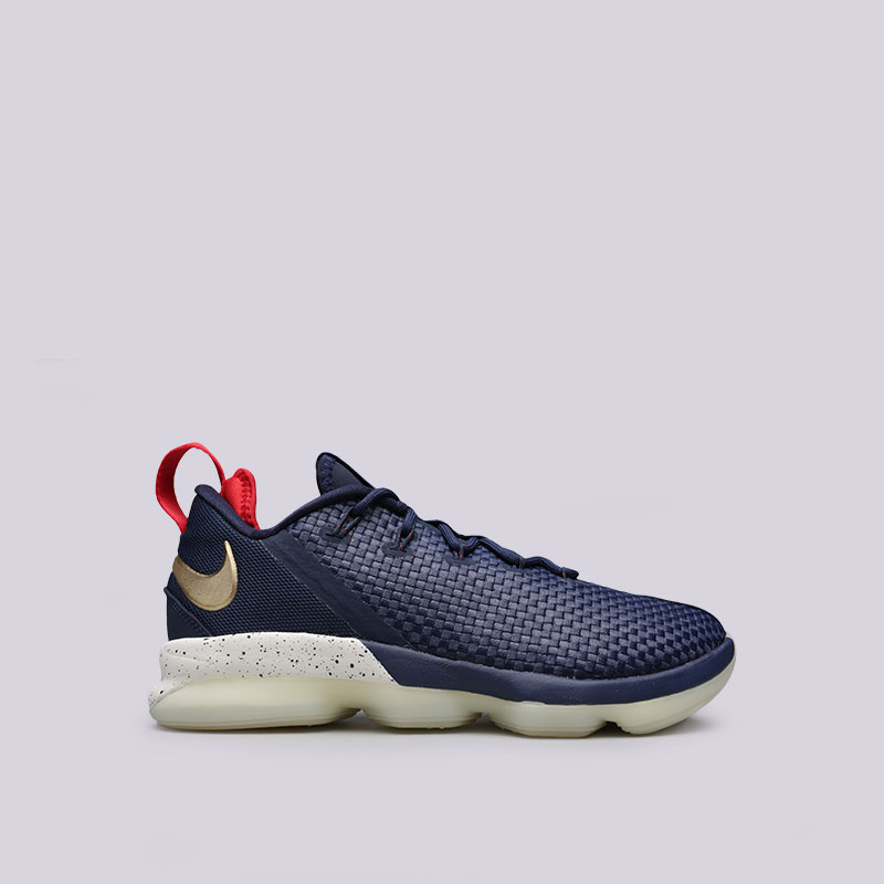мужские синие баскетбольные кроссовки Nike Lebron XIV Low 878636-400 - цена, описание, фото 1