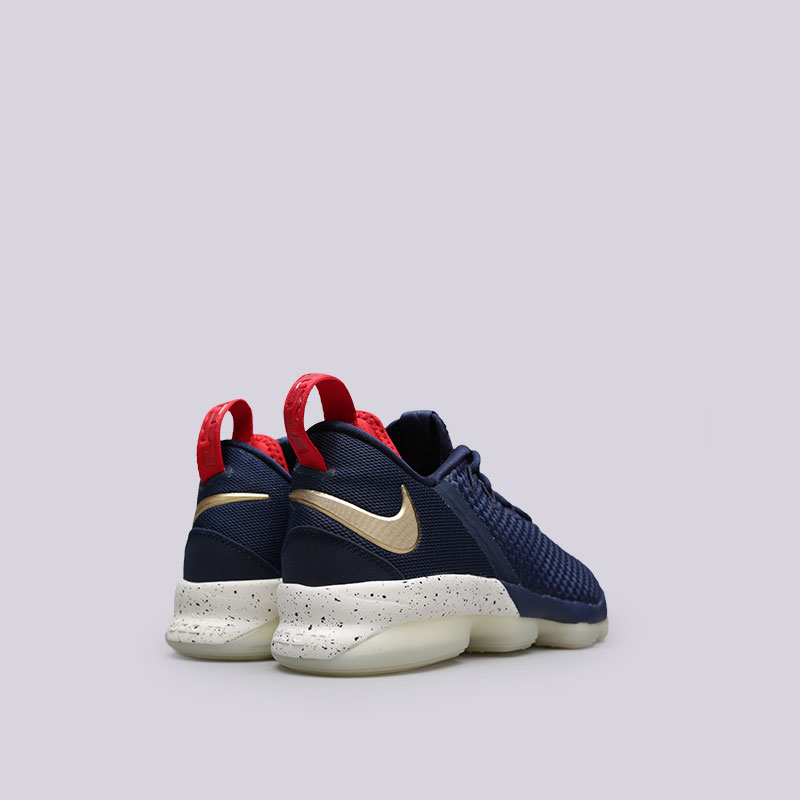 мужские синие баскетбольные кроссовки Nike Lebron XIV Low 878636-400 - цена, описание, фото 3