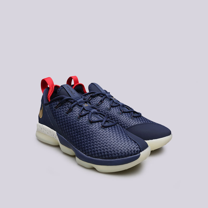 мужские синие баскетбольные кроссовки Nike Lebron XIV Low 878636-400 - цена, описание, фото 4