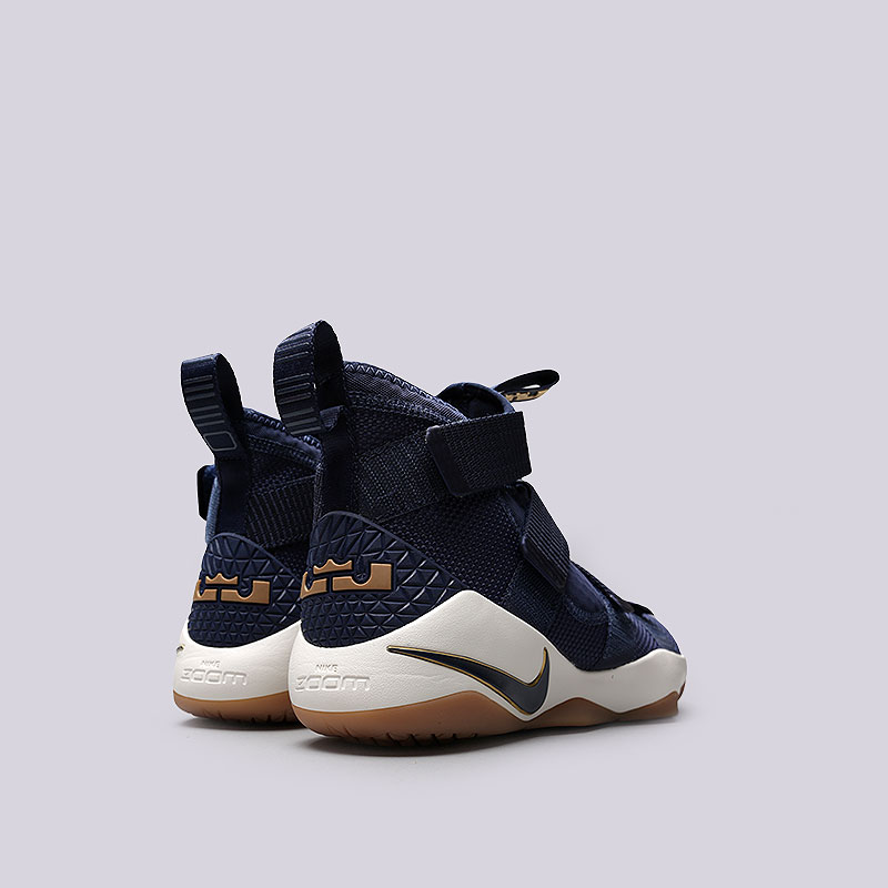 мужские синие баскетбольные кроссовки Nike Lebron Soldier XI 897644-402 - цена, описание, фото 3